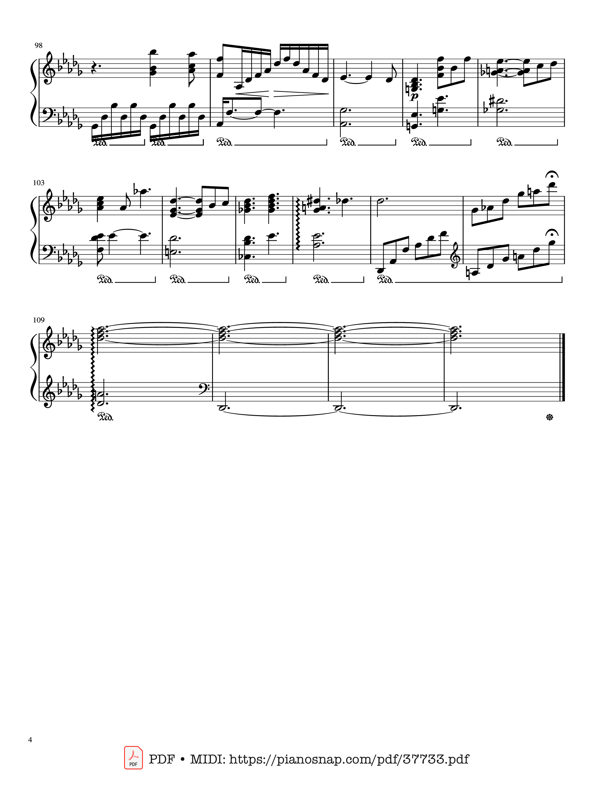 Trang 4 của Sheet nhạc PDF Piano bài hát Hallelujah Piano - Leonard Cohen