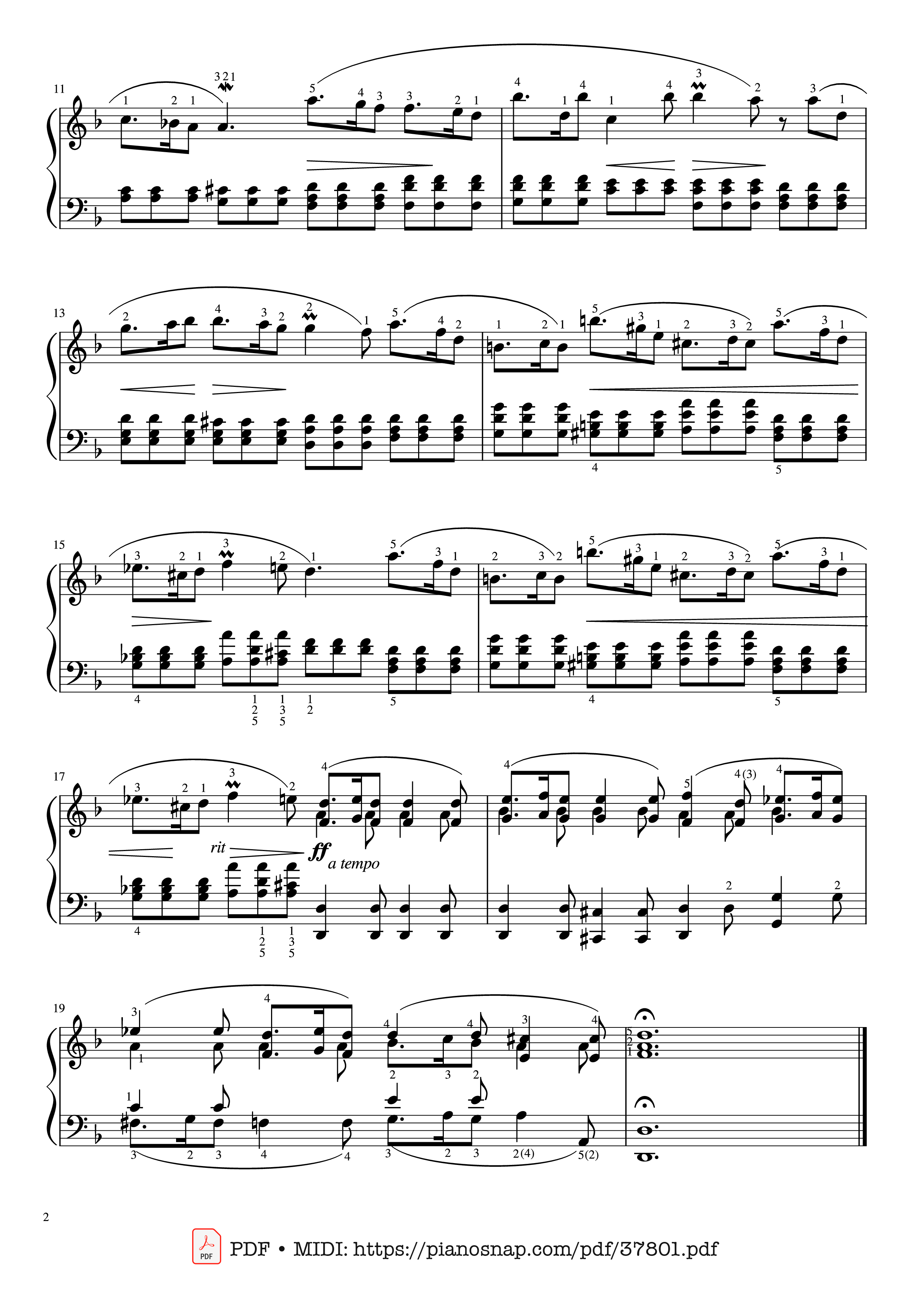 Trang 2 của Sheet nhạc PDF Piano bài hát Sicilienne from Concerto in D minor BWV 596 - Johann Sebastian Bach