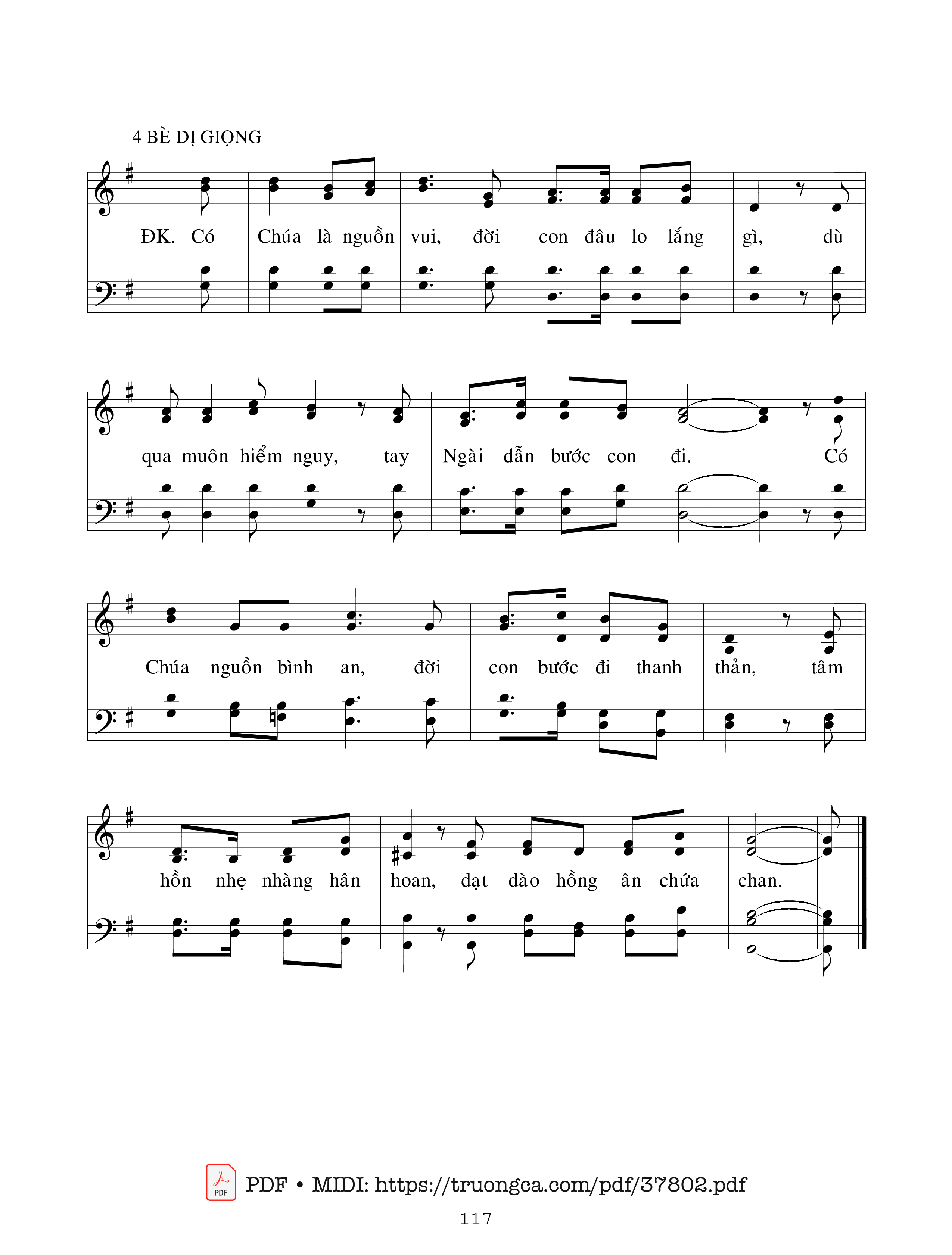 Trang 2 của Sheet nhạc PDF bài hát Chúa Là Nguồn Vui - Ngọc Linh