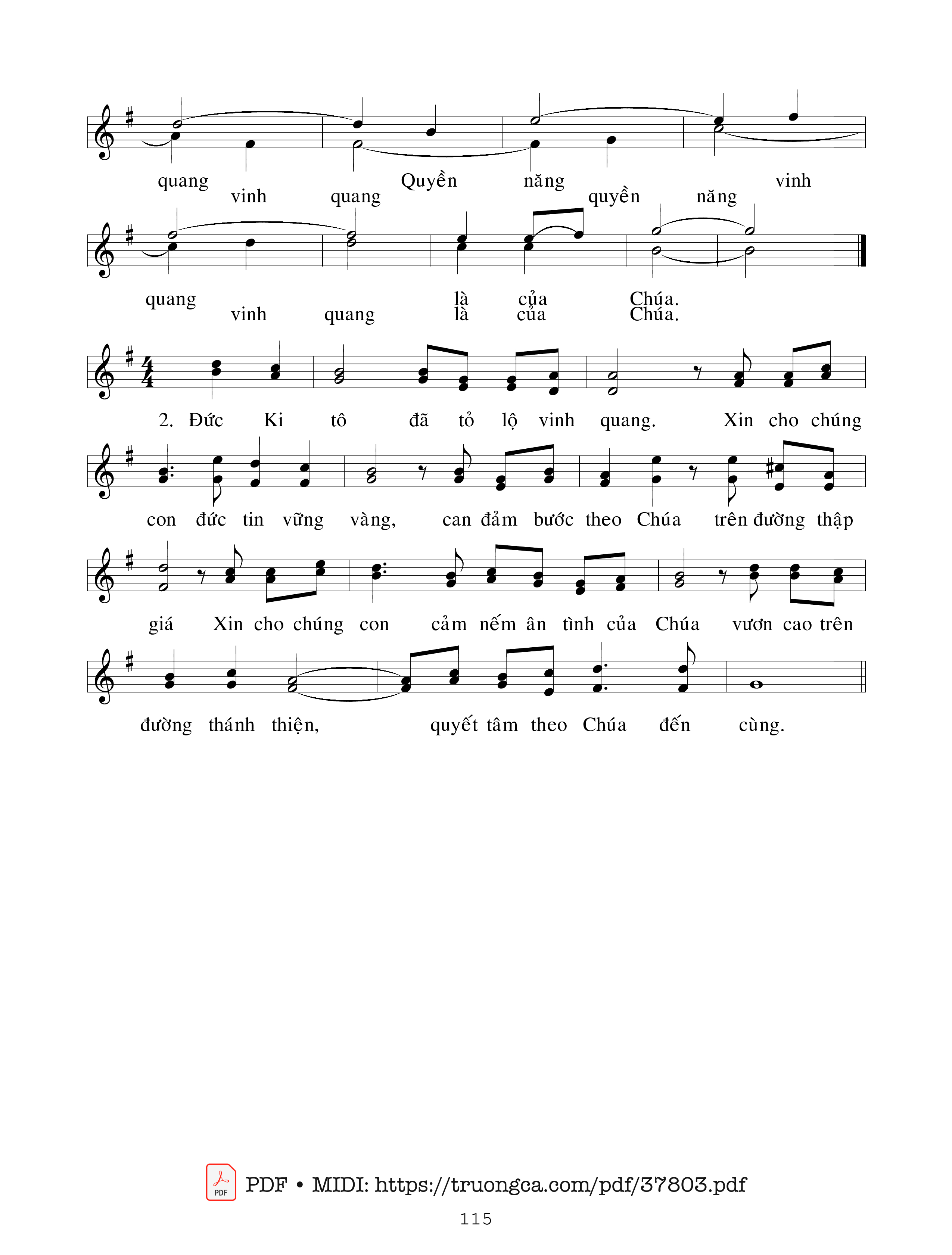 Trang 2 của Sheet nhạc PDF bài hát Trên Núi Taborê - Ngọc Linh