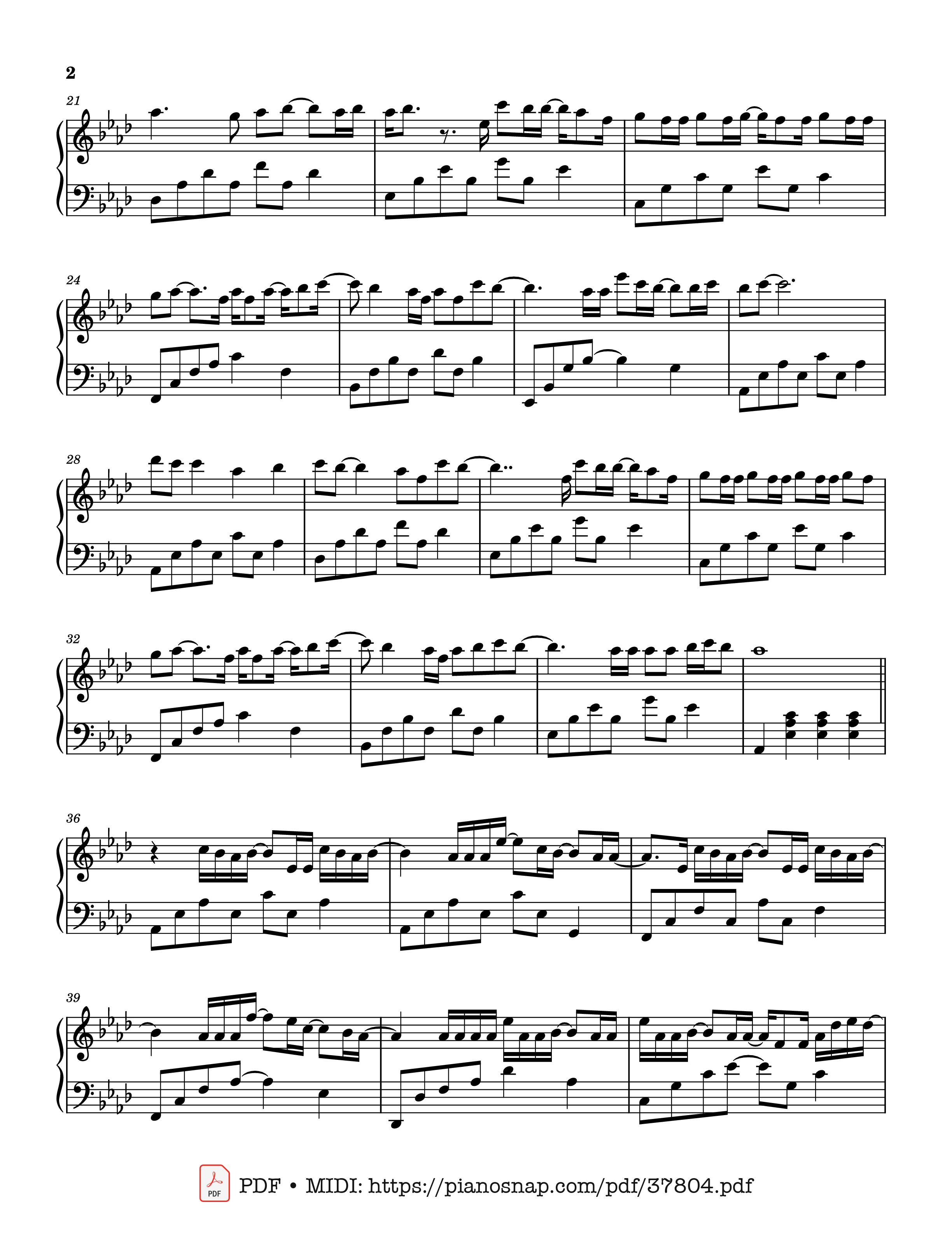 Trang 2 của Sheet nhạc PDF Piano bài hát Biển đảo và em (海屿你) - Sea Island You Piano - 马也