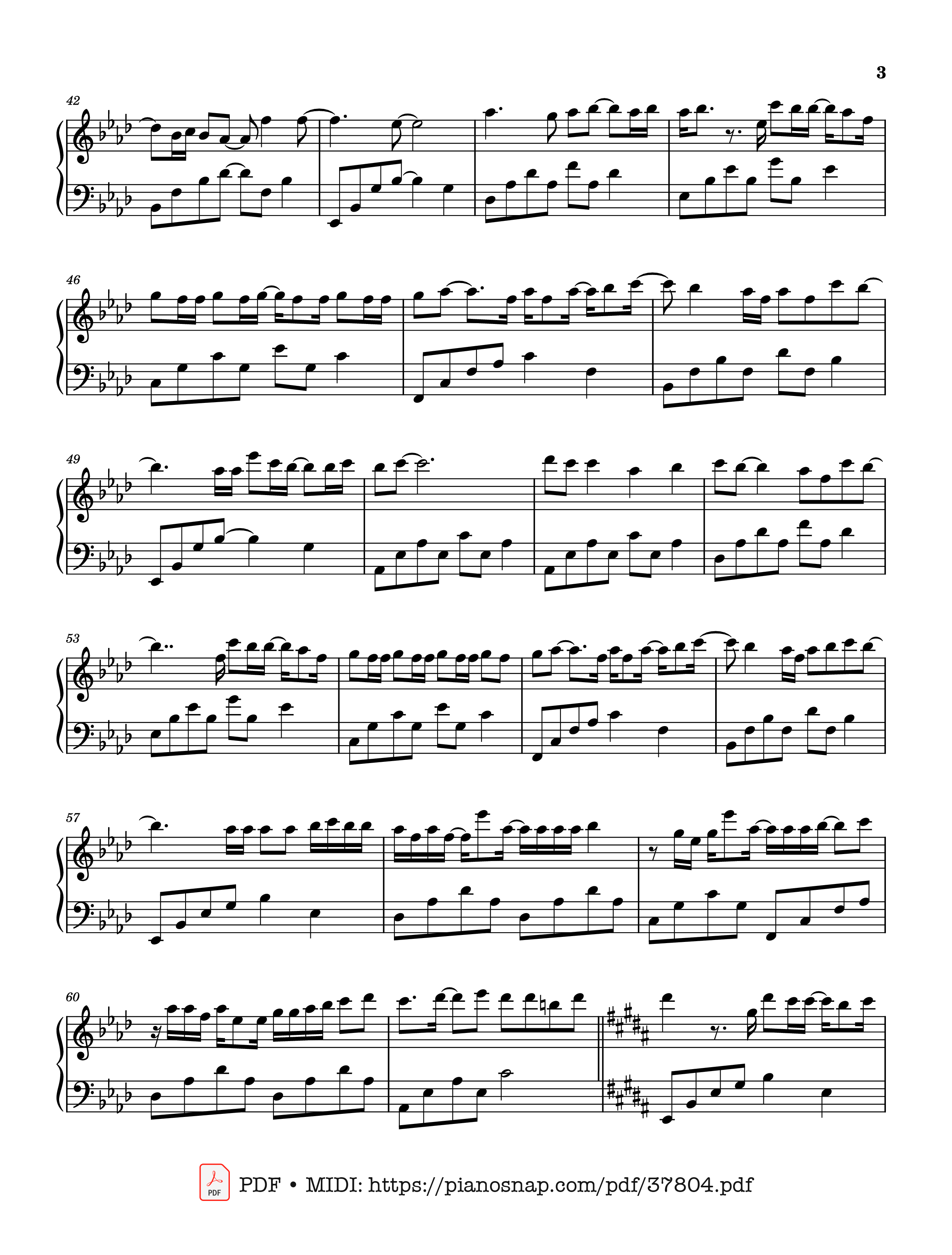 Trang 3 của Sheet nhạc PDF Piano bài hát Biển đảo và em (海屿你) - Sea Island You Piano - 马也