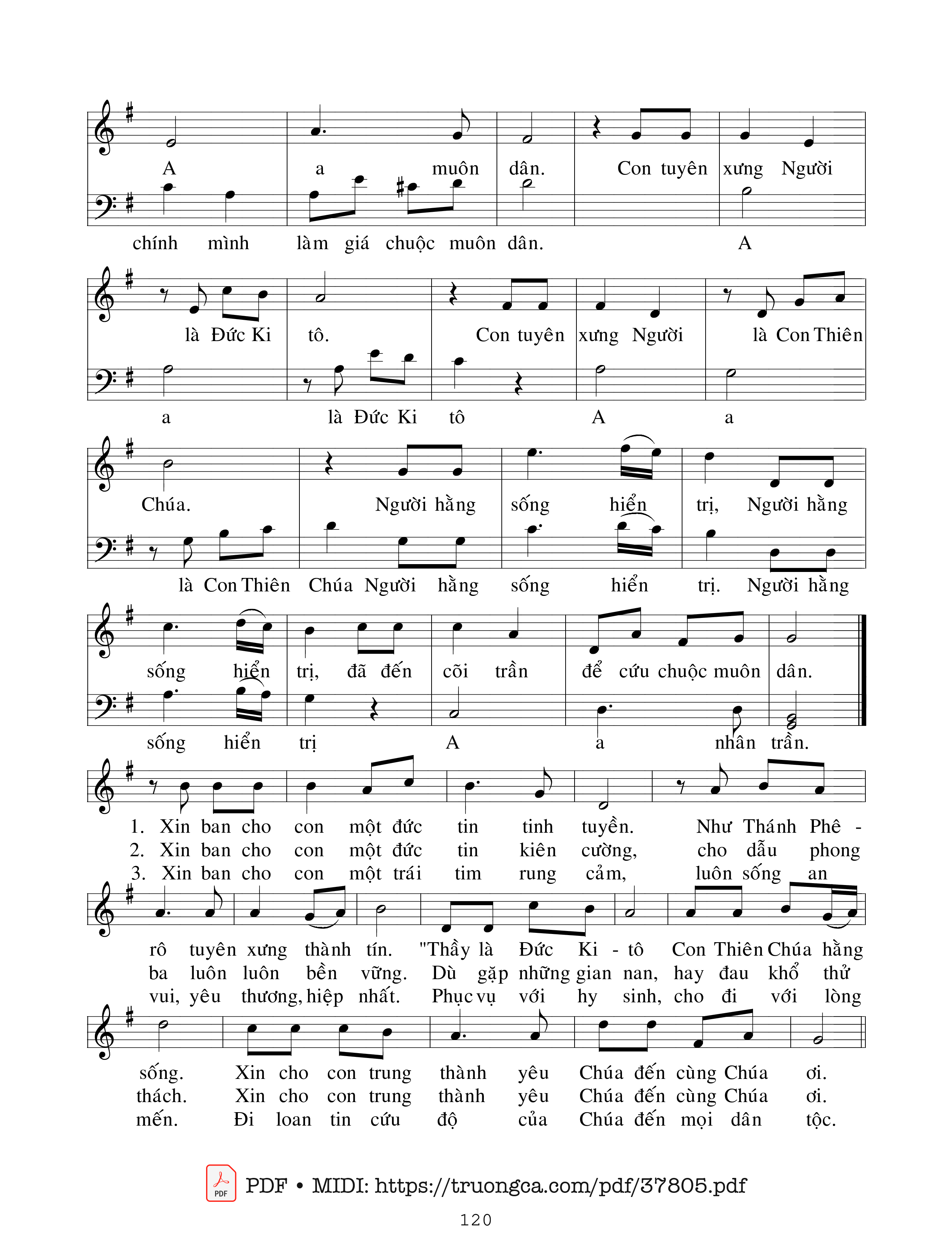 Trang 2 của Sheet nhạc PDF bài hát Hãy Tin Vào Chúa - Ngọc Linh