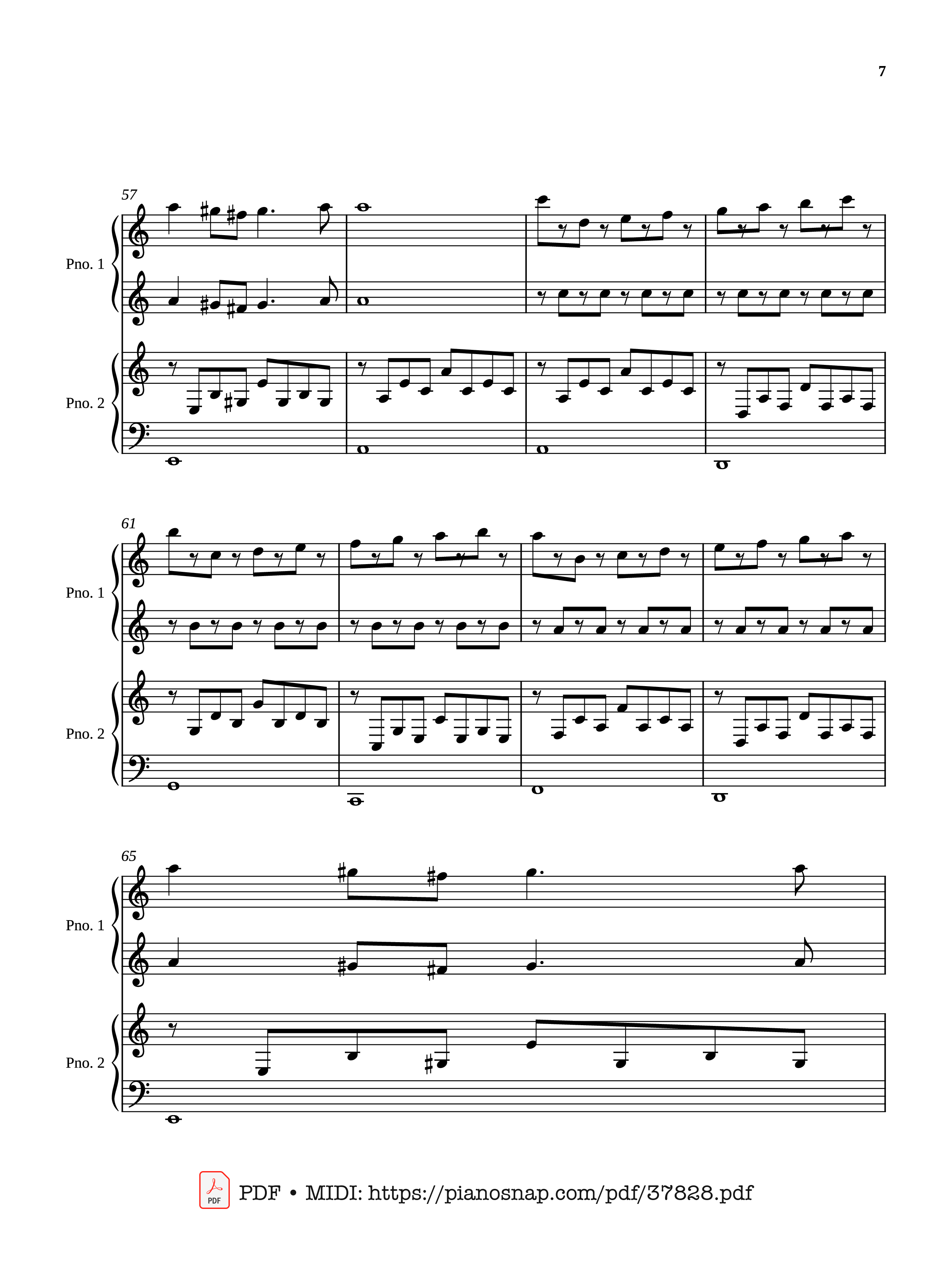 Trang 7 của Sheet nhạc PDF Piano bài hát Passacaglia - Four hands - Johan Halvorsen