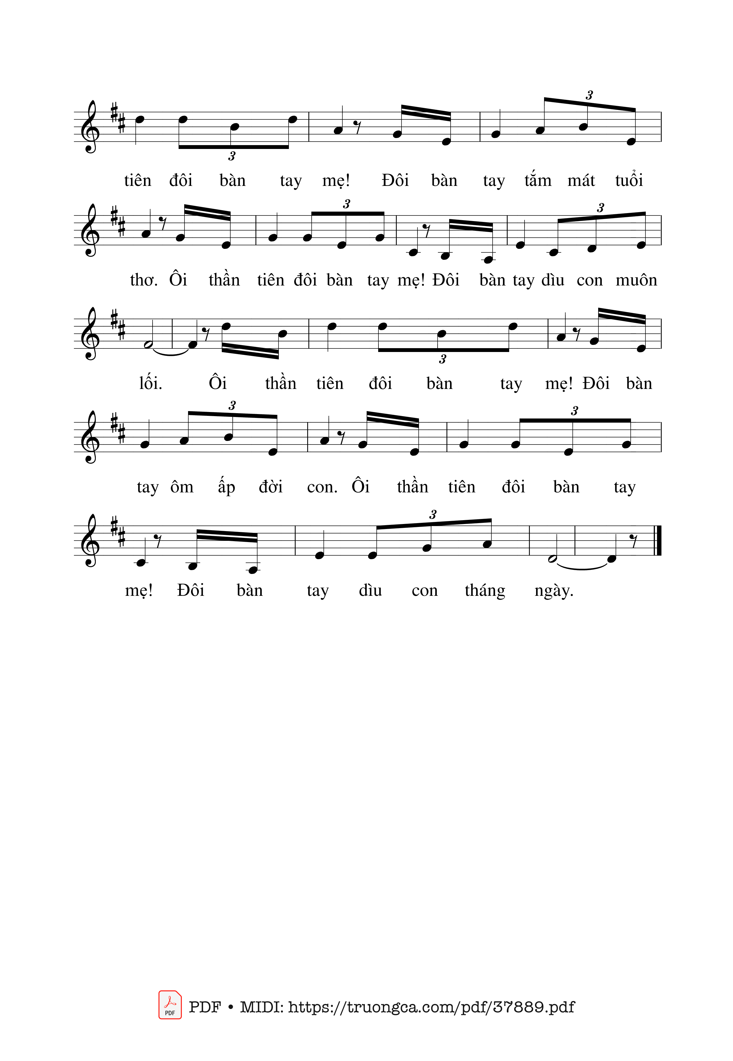Trang 2 của Sheet nhạc PDF bài hát Bàn Tay Mẹ - Châu Linh