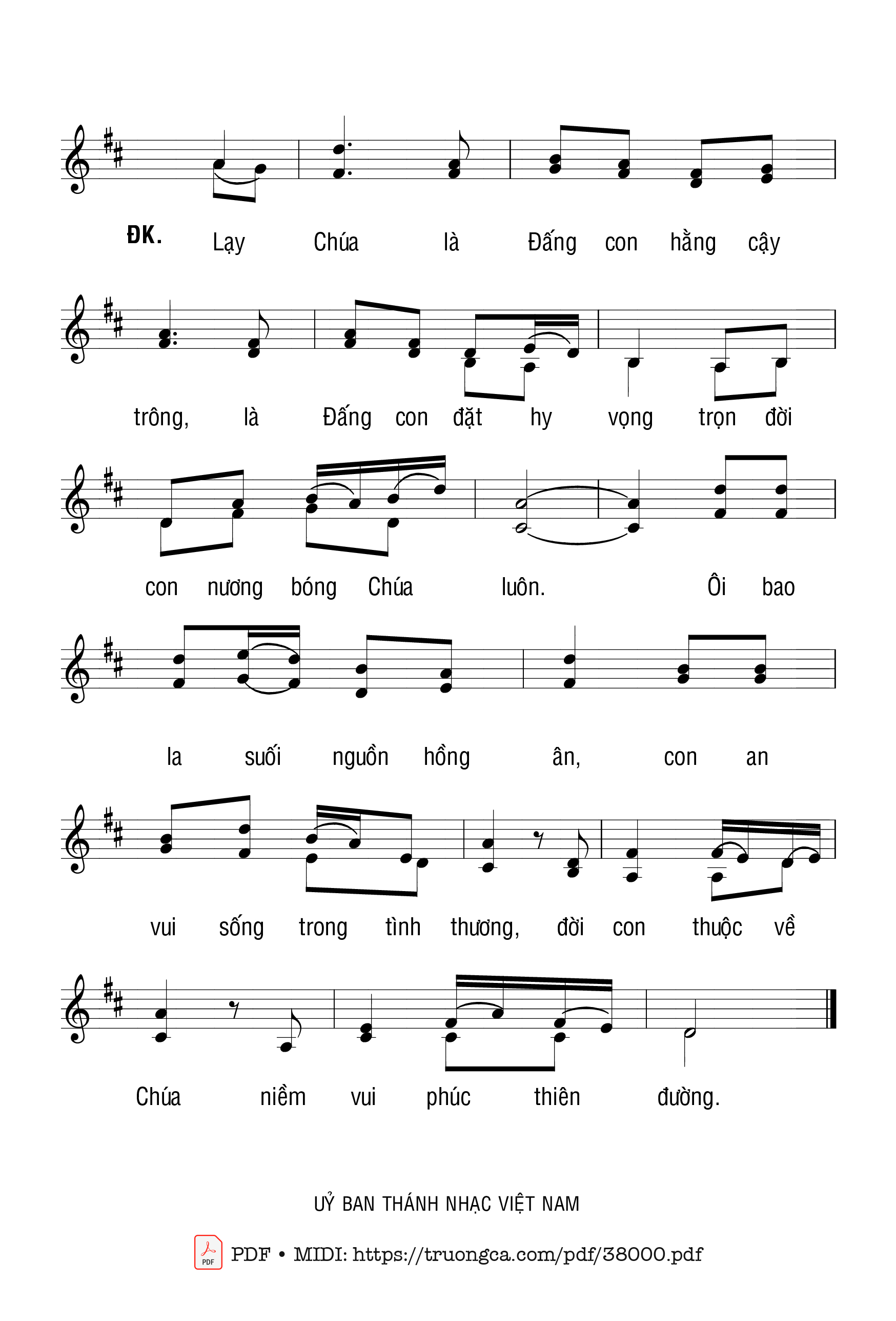 Trang 2 của Sheet nhạc PDF bài hát Thánh Vịnh 61, Bình An Trong Chúa - Mi Tâm