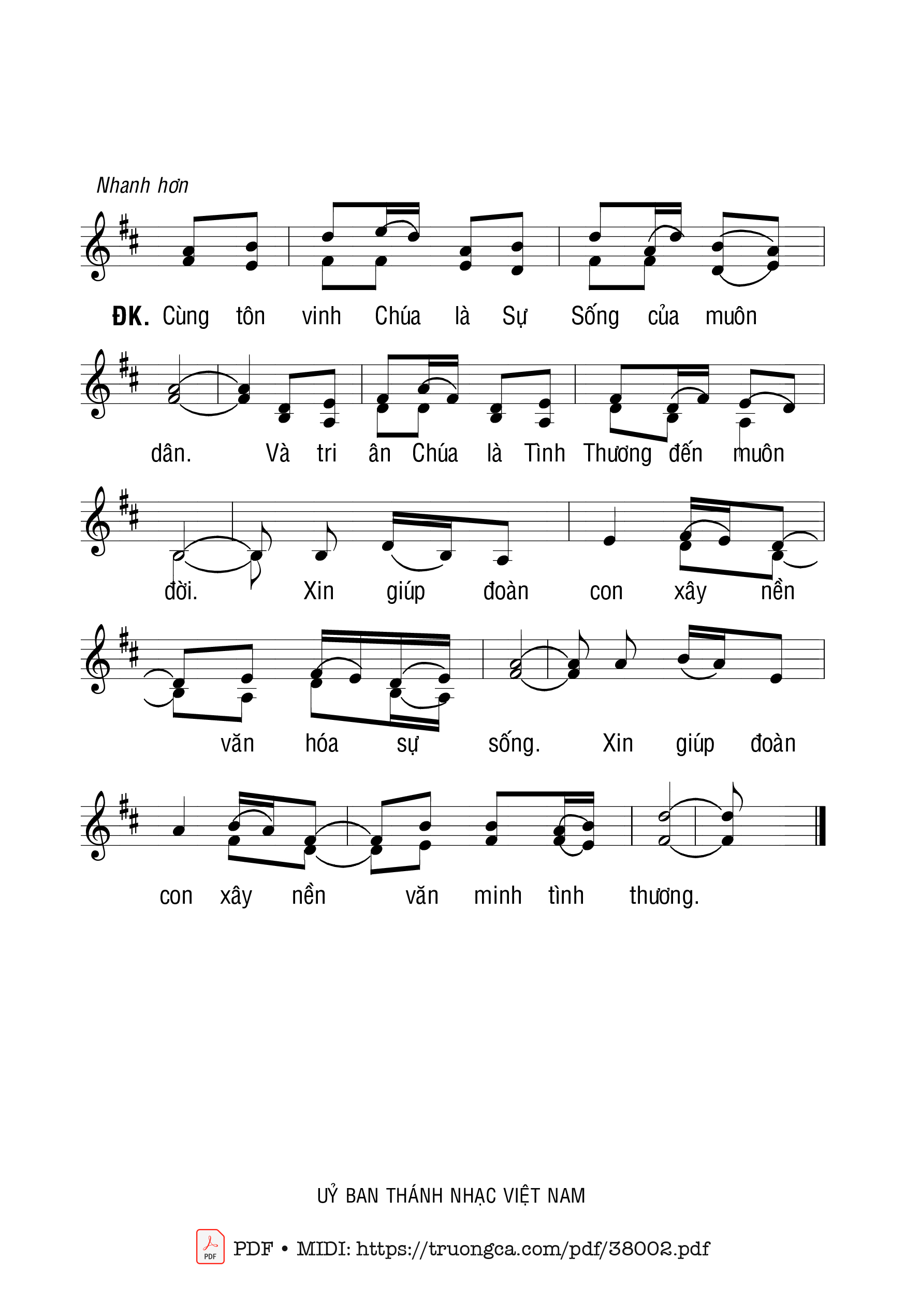Trang 2 của Sheet nhạc PDF bài hát Tình Thương Và Sự Sống - Minh Tâm