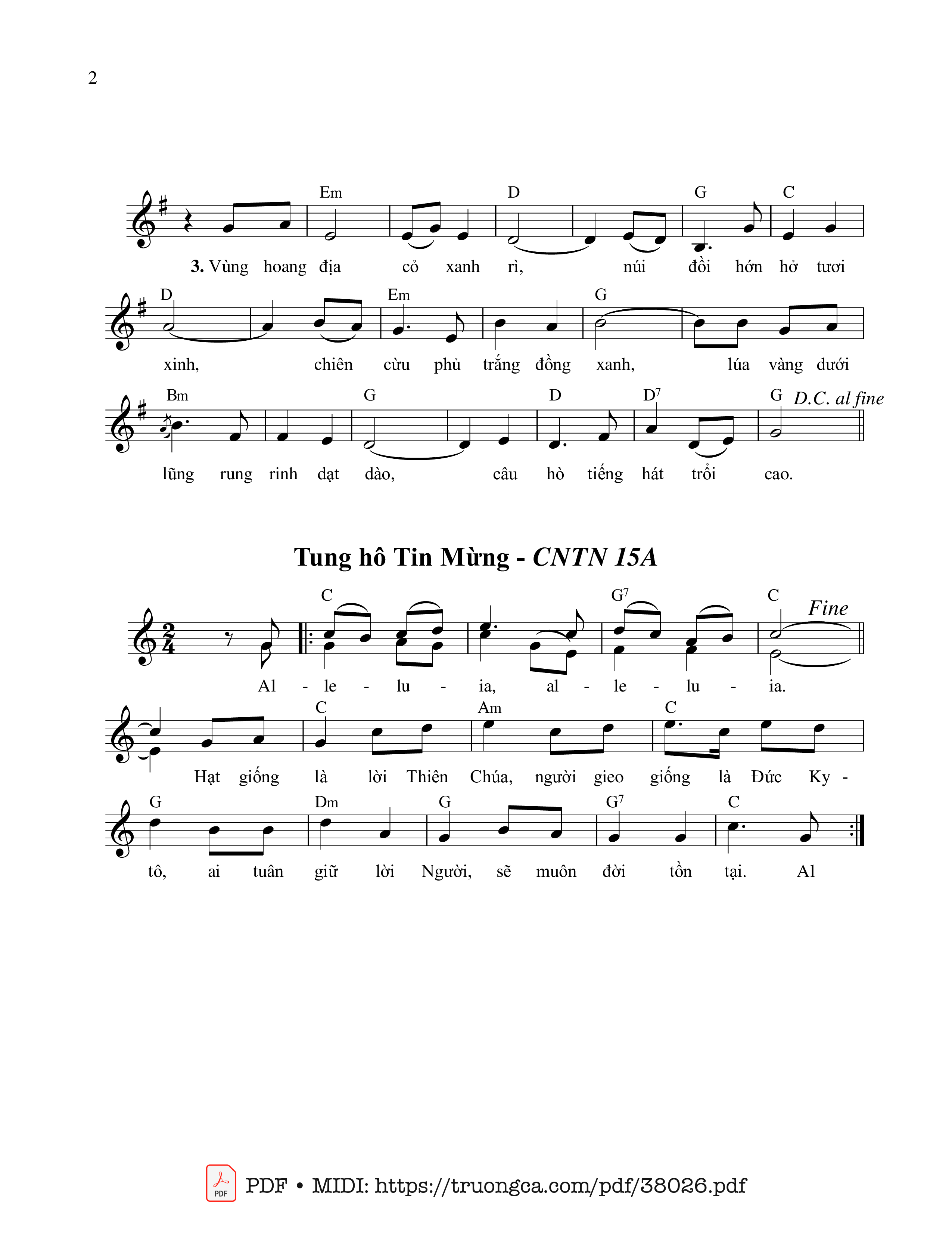 Trang 2 của Sheet nhạc PDF bài hát Thánh Vịnh 64, Sinh Hoa Kết Quả - Ngọc Cẩn