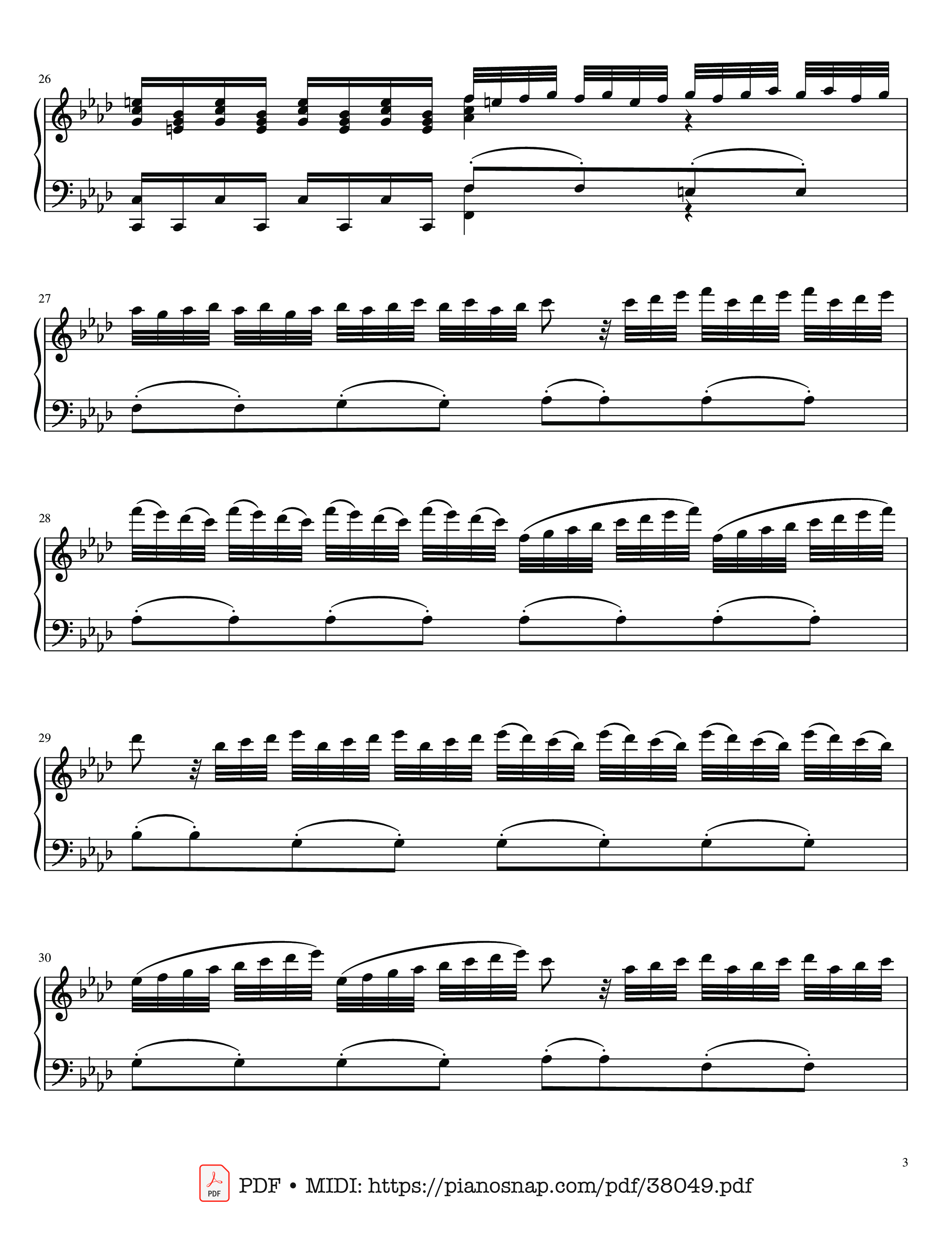 Trang 3 của Sheet nhạc PDF Piano bài hát The Four Seasons - L