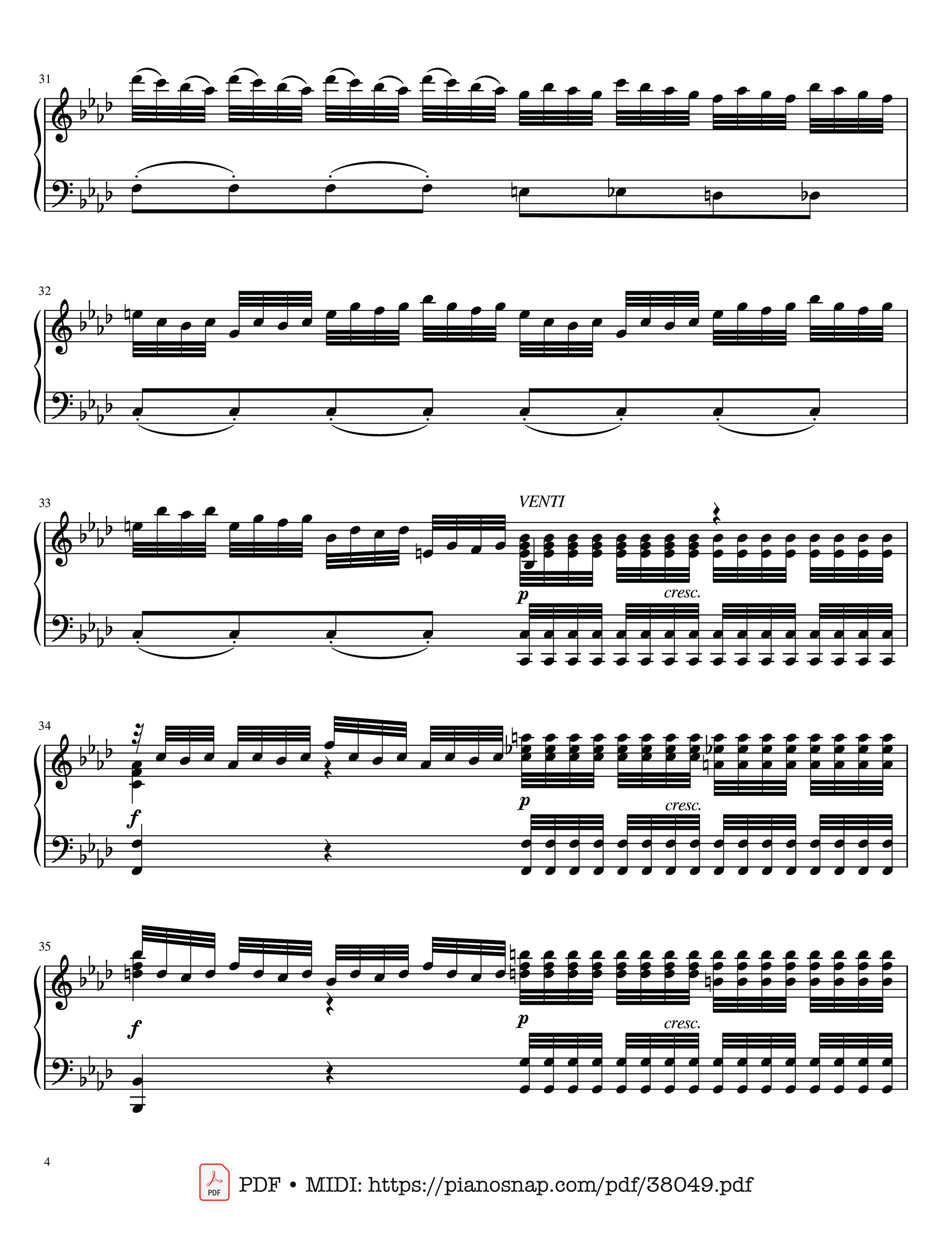 Trang 4 của Sheet nhạc PDF Piano bài hát The Four Seasons - L
