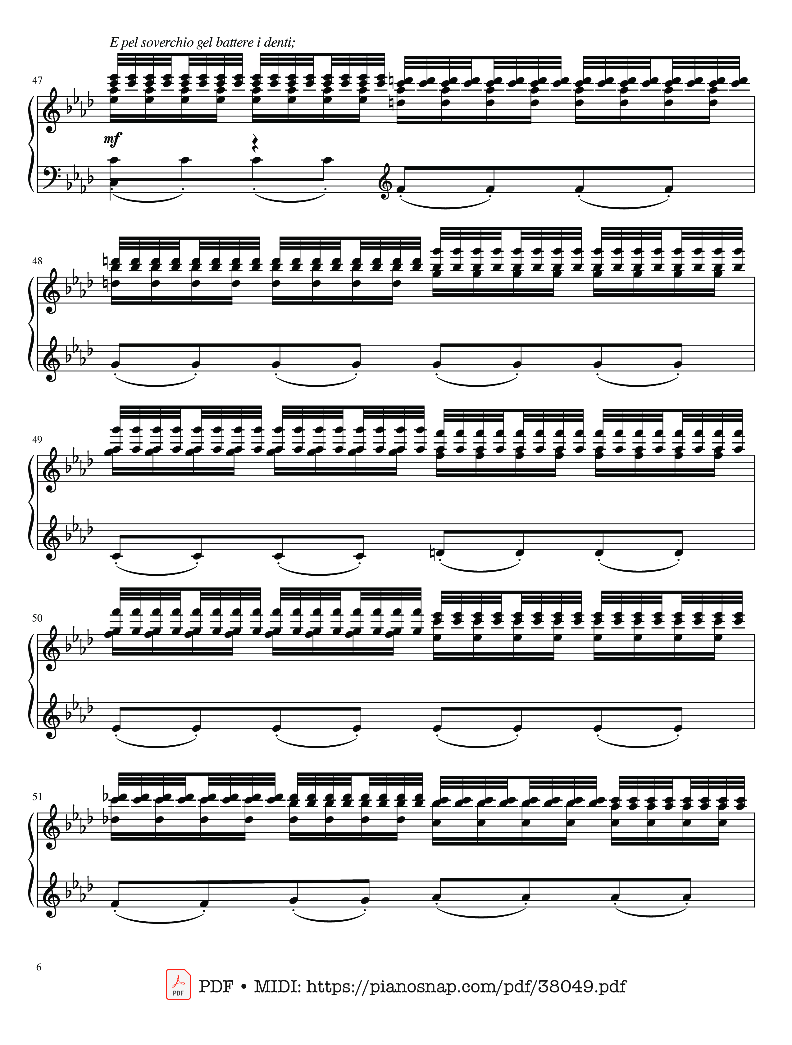 Trang 6 của Sheet nhạc PDF Piano bài hát The Four Seasons - L