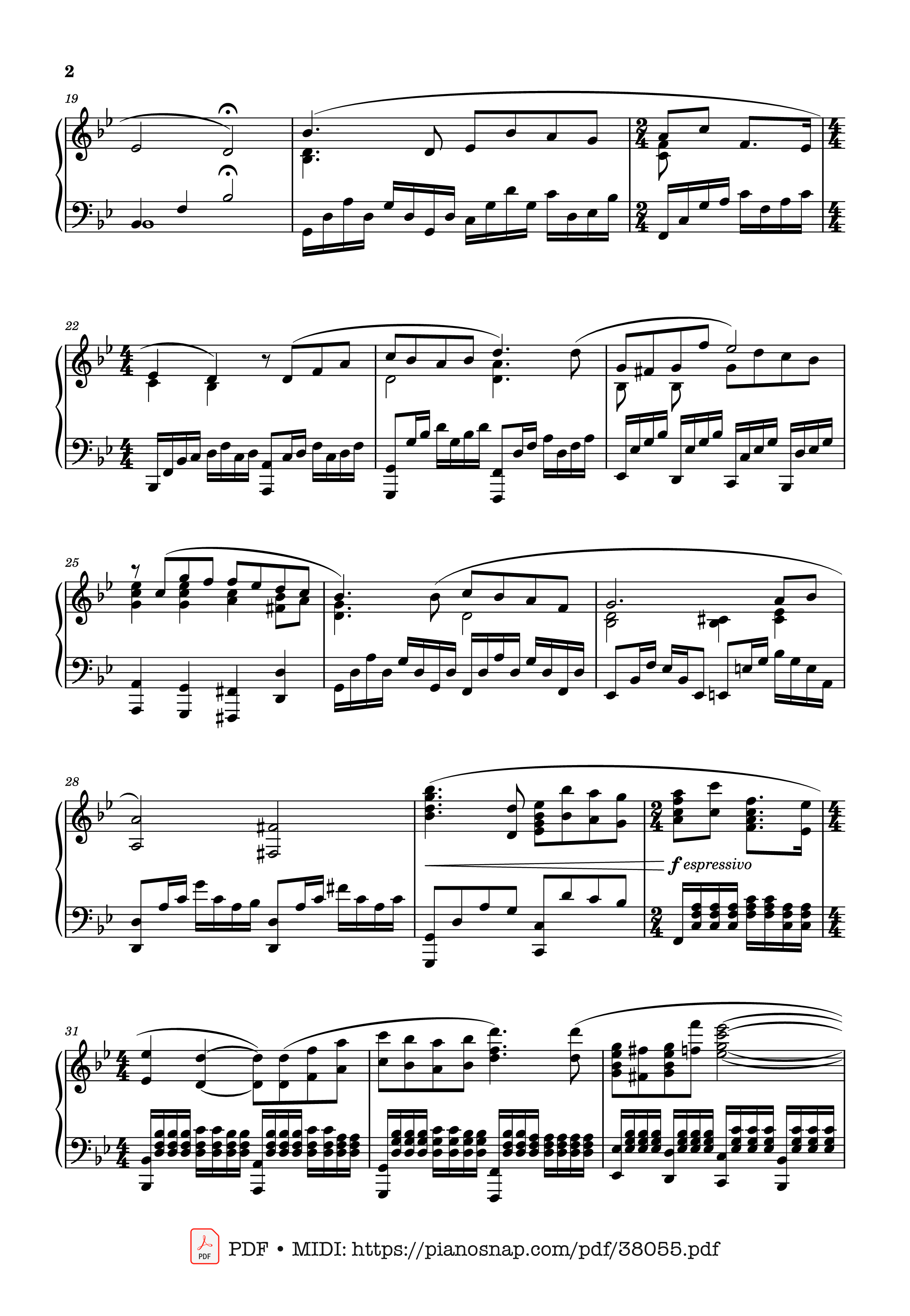 Trang 2 của Sheet nhạc PDF Piano bài hát Tema d