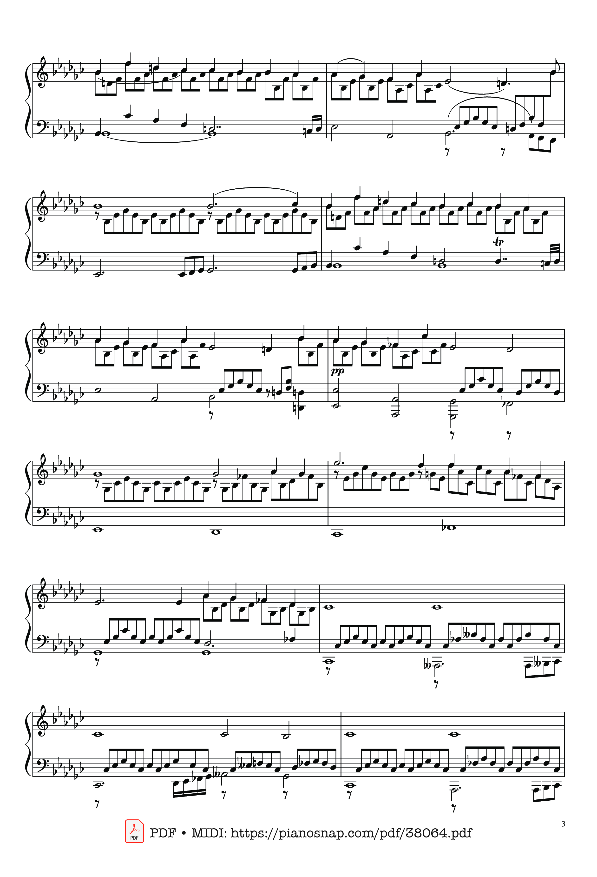 Trang 3 của Sheet nhạc PDF Piano bài hát Schubert Impromptu No. 3 Op. 90 D 899 - Franz Schubert