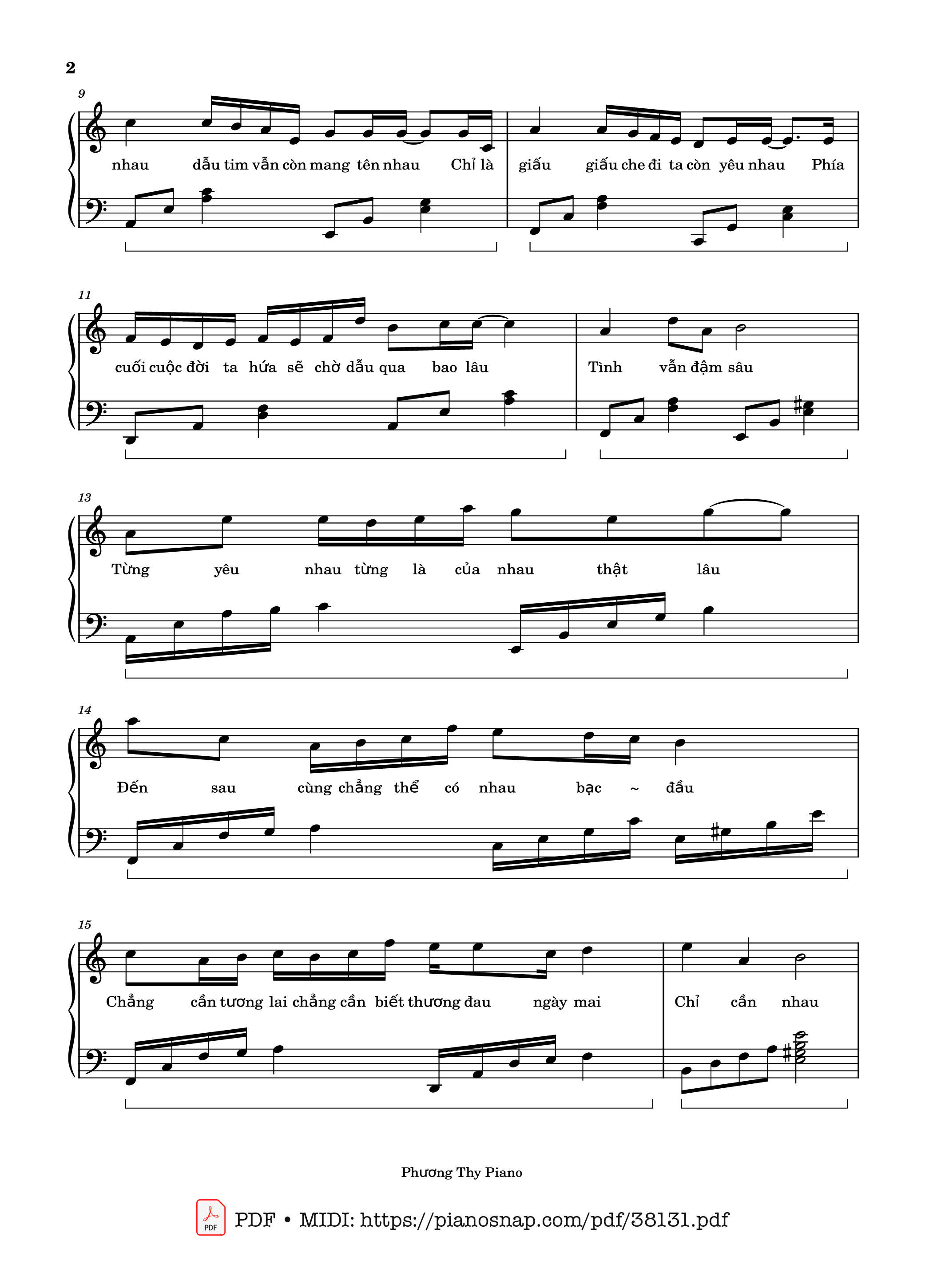 Trang 2 của Sheet nhạc PDF Piano bài hát Thời Không Sai Lệch - 艾辰