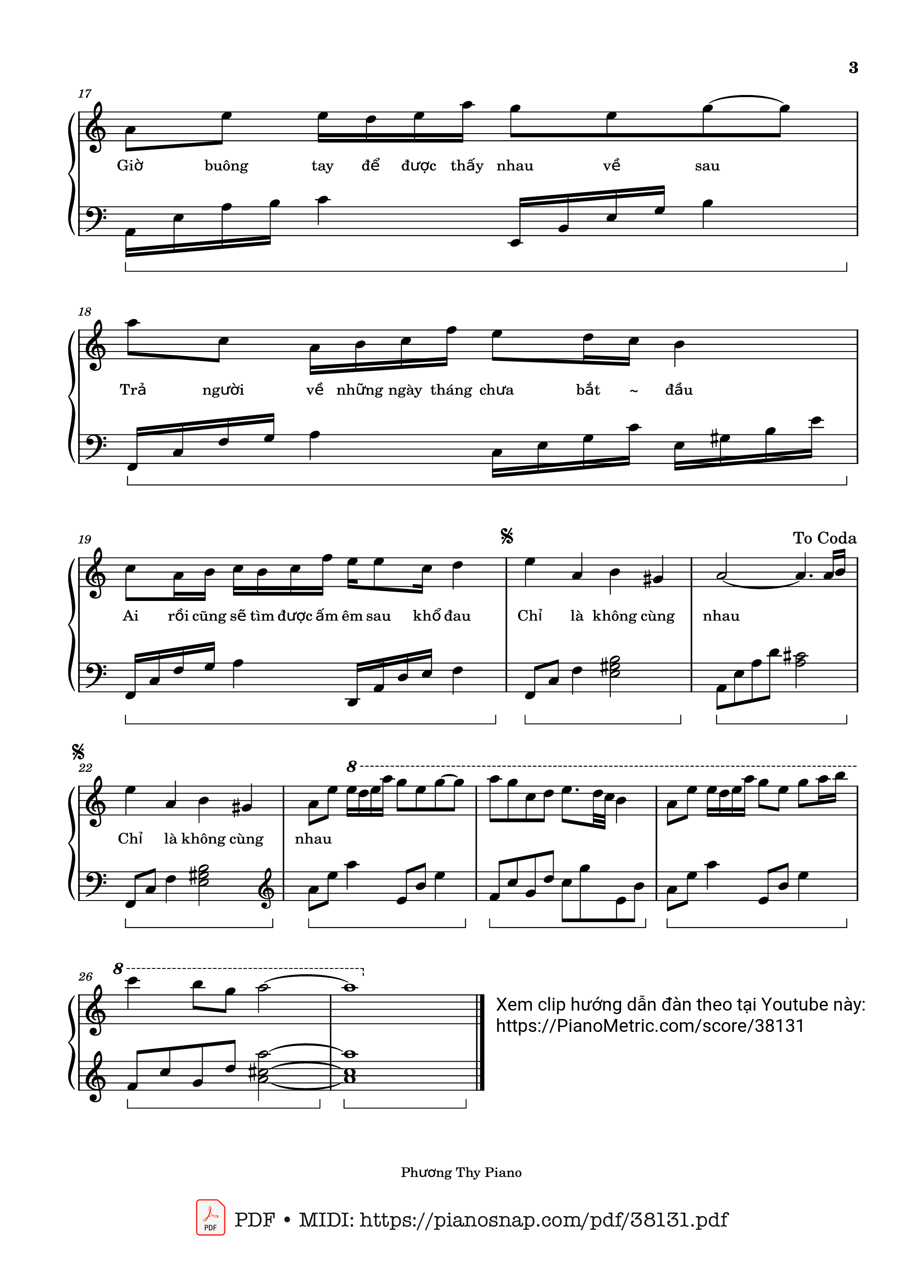 Trang 3 của Sheet nhạc PDF Piano bài hát Thời Không Sai Lệch - 艾辰