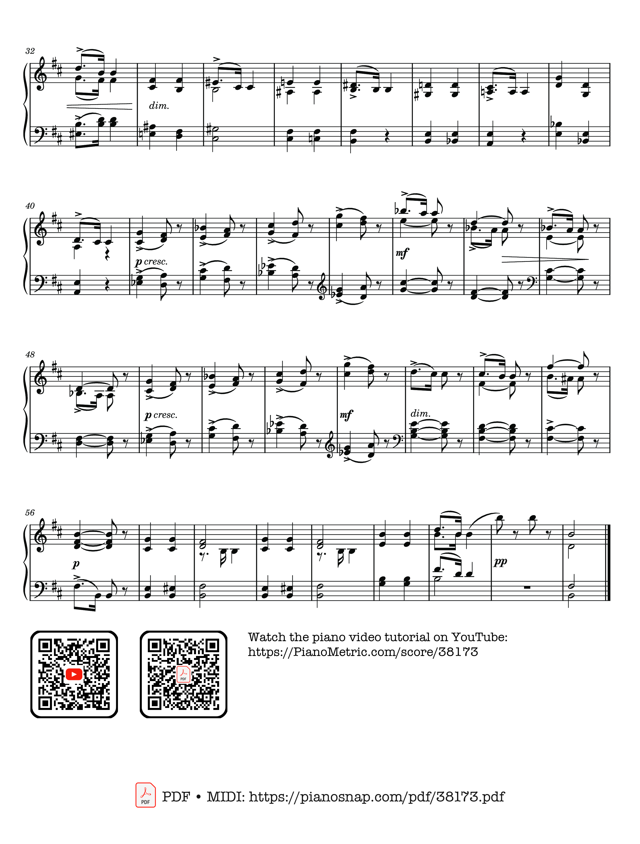 Trang 2 của Sheet nhạc PDF bài hát Winter Morning, Tchaikovsky, Album for the young - Pyotr Ilyich Tchaikovsky