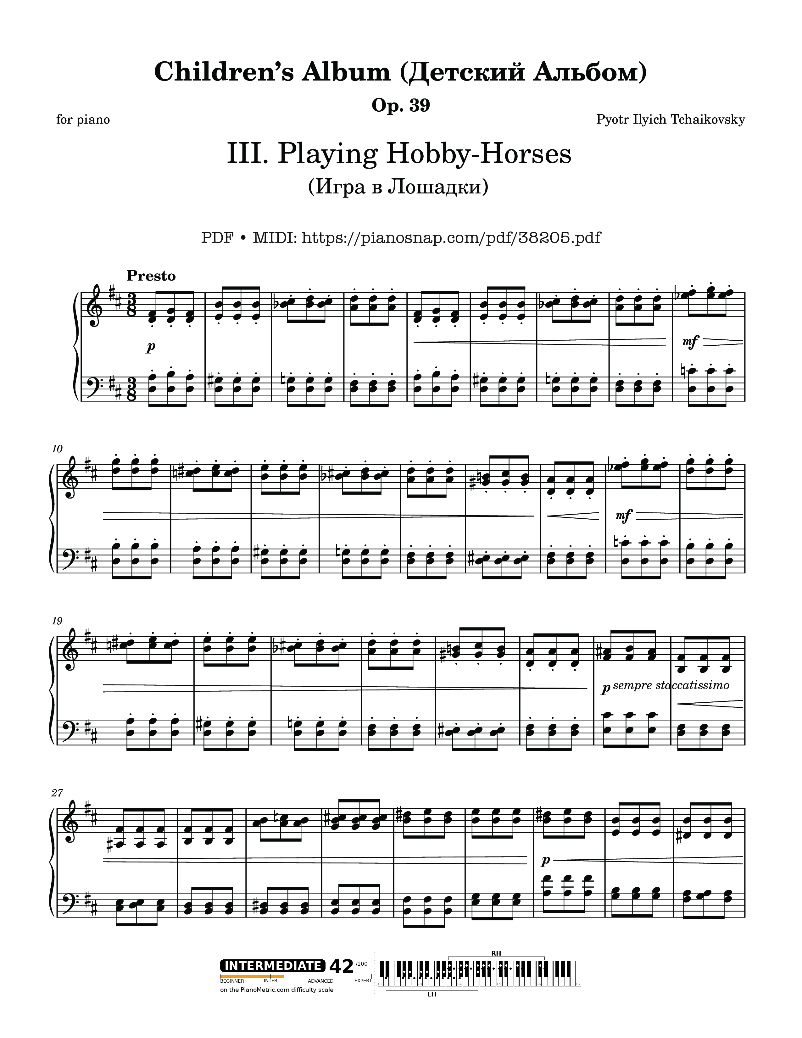 Trang 1 của Sheet nhạc PDF bài hát Playing Hobby-Horses, Children