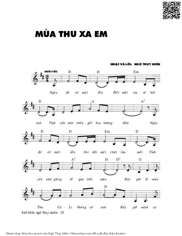 Mùa thu xa em - Ngô Thụy Miên