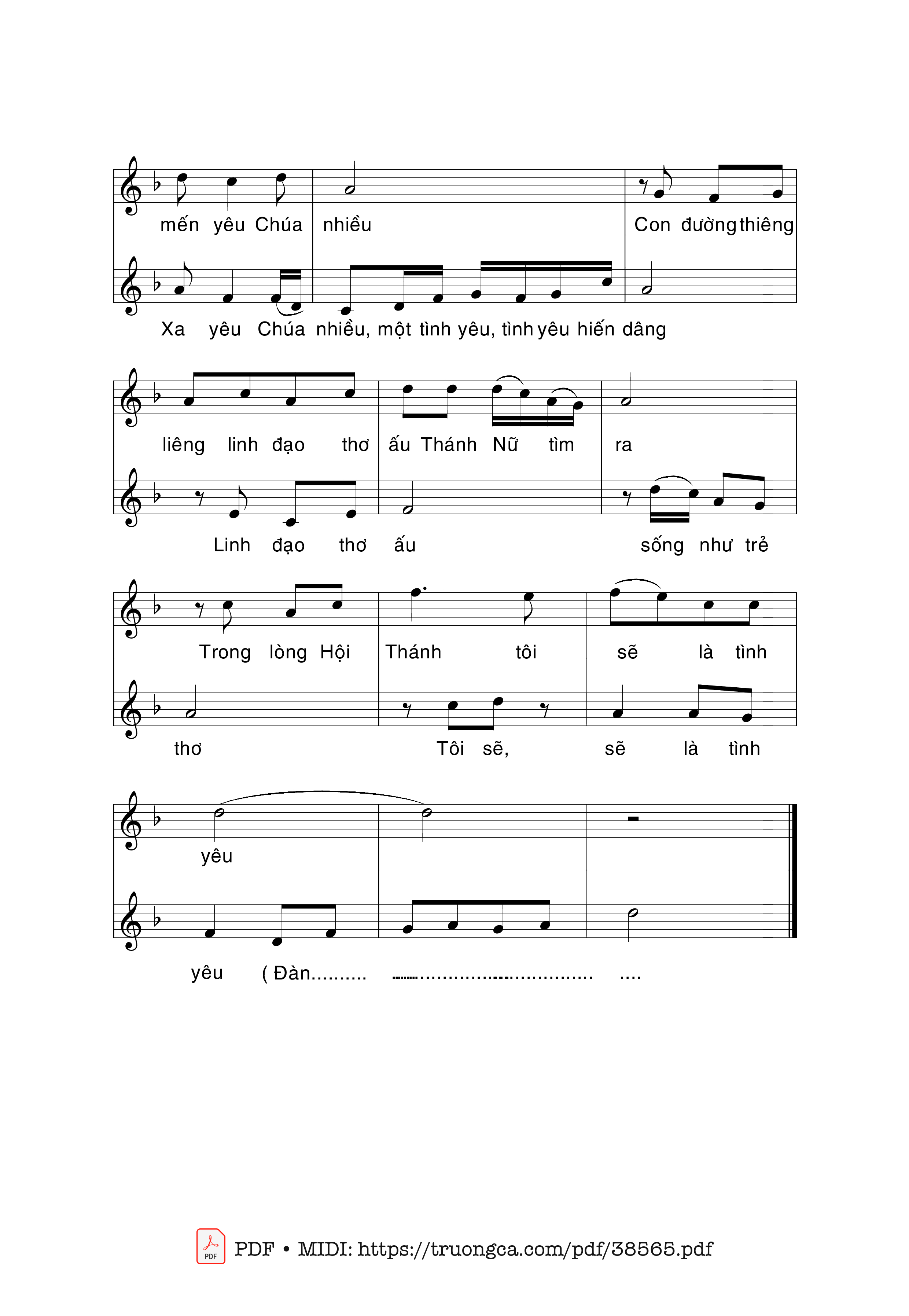 Trang 2 của Sheet nhạc PDF bài hát Nụ Hoa Têrêsa -  Têrêsa