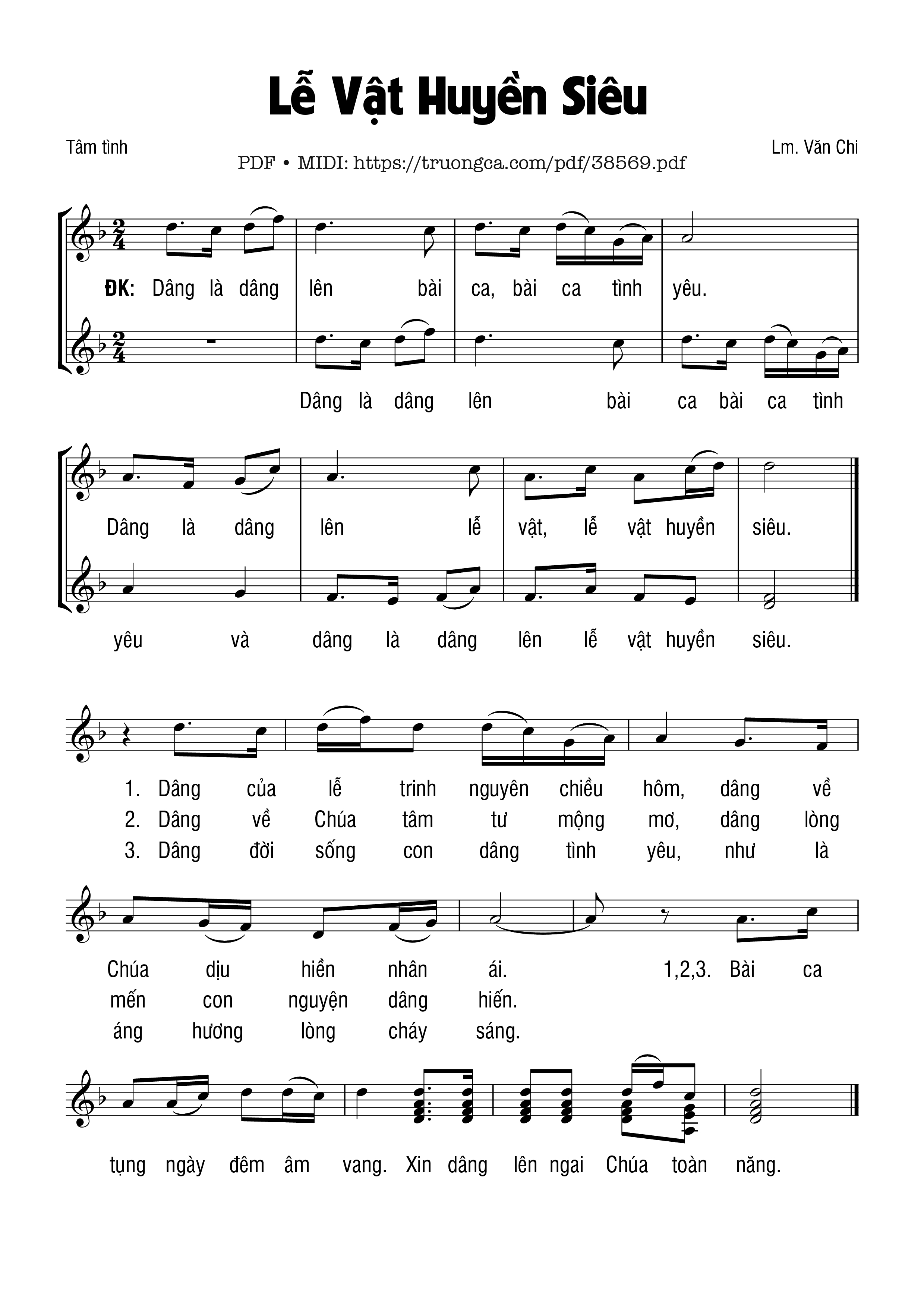 Trang 1 của Sheet nhạc PDF bài hát Lễ Vật Huyền Siêu - Văn Chi