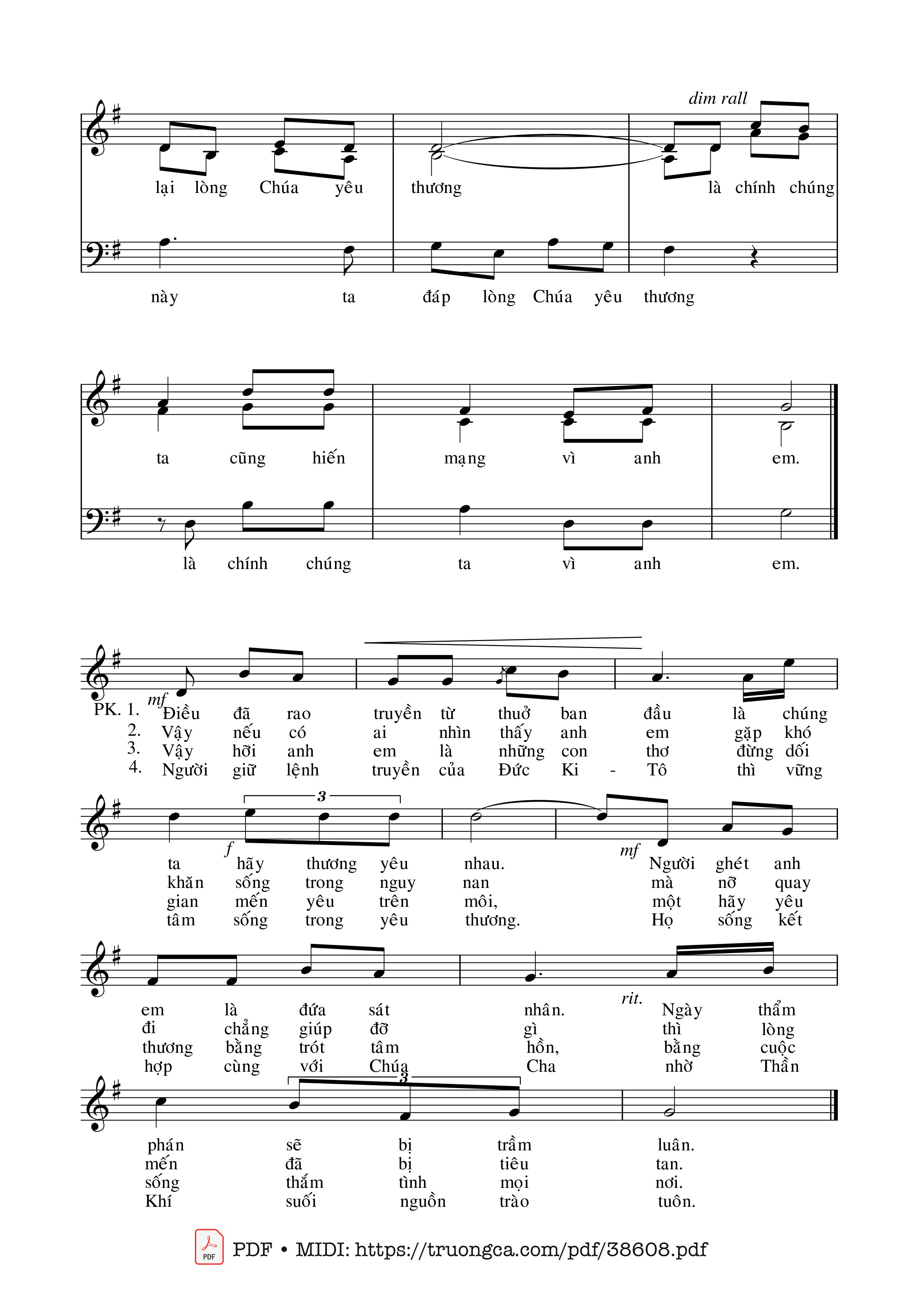 Trang 2 của Sheet nhạc PDF bài hát Ca Hiệp Lễ Chúa Nhật 26 Thường Niên - Nguyễn Hữu Triết