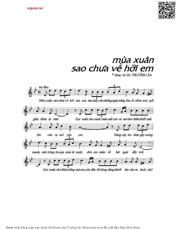 Mùa xuân sao chưa về hỡi em