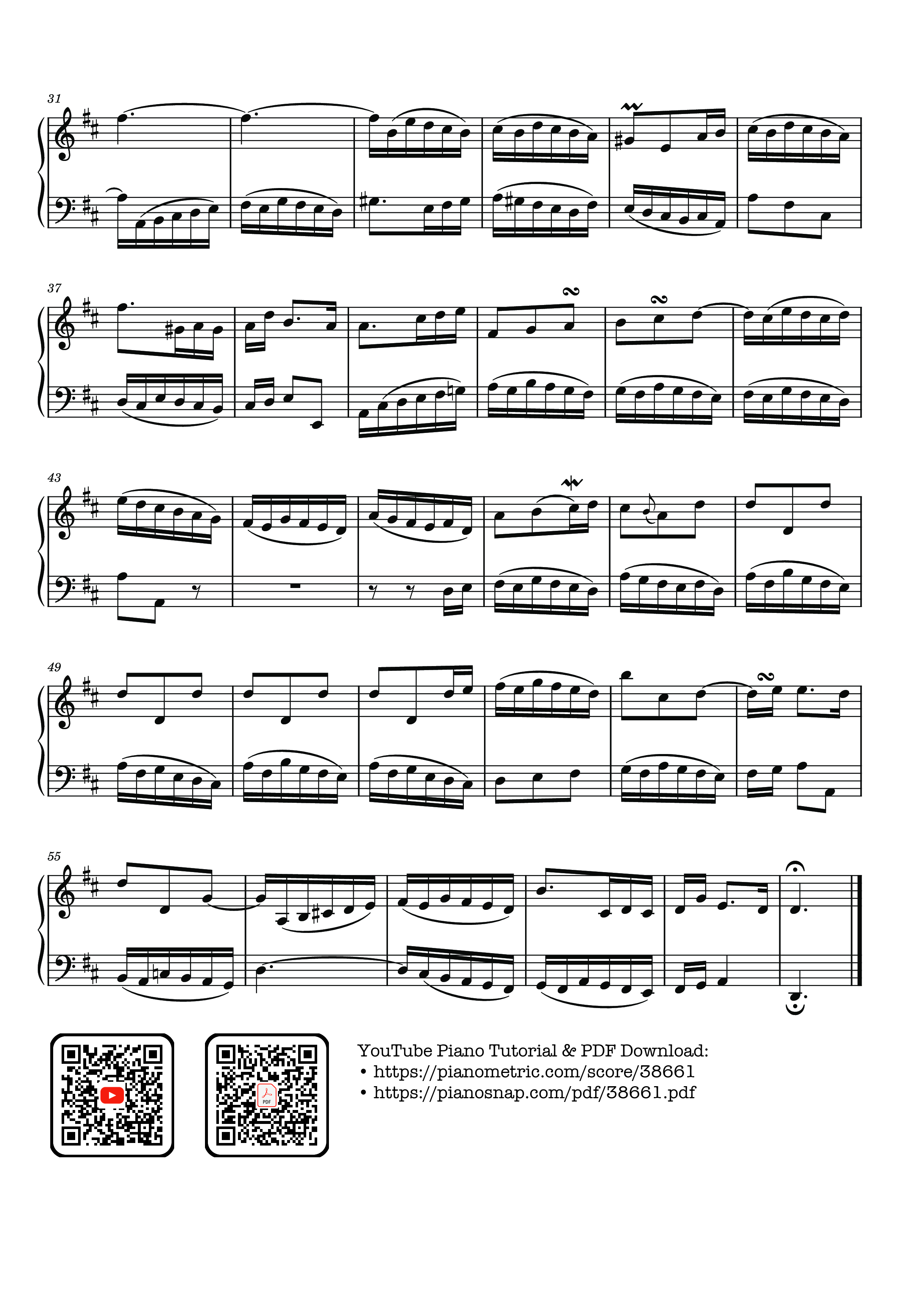Trang 2 của Sheet nhạc PDF bài hát Invention 3 in D major BWV 774 - Johann Sebastian Bach