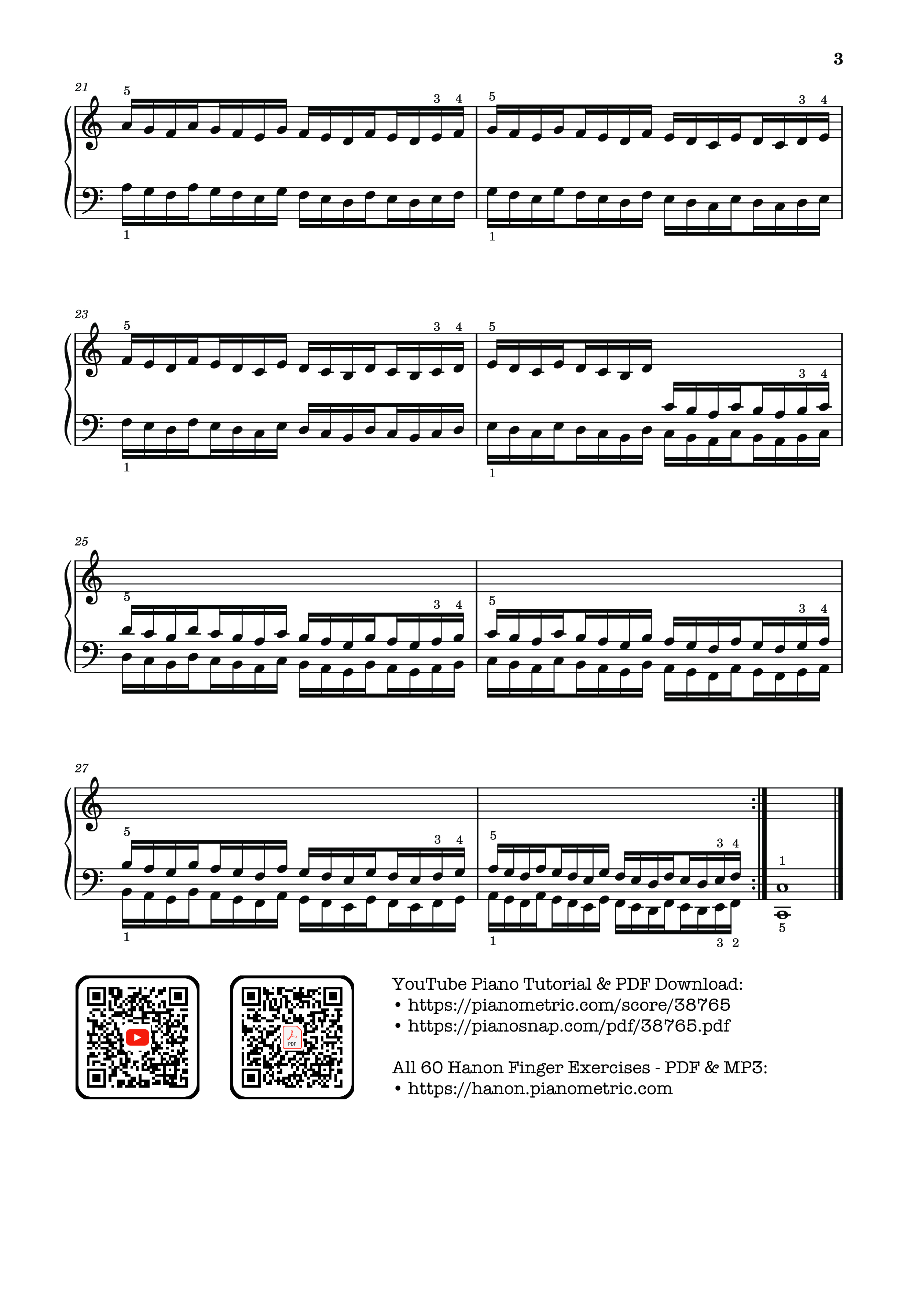 Trang 3 của Sheet nhạc PDF Piano bài hát Hanon - The Virtuoso Pianist No. 25 - Charles-Louis Hanon