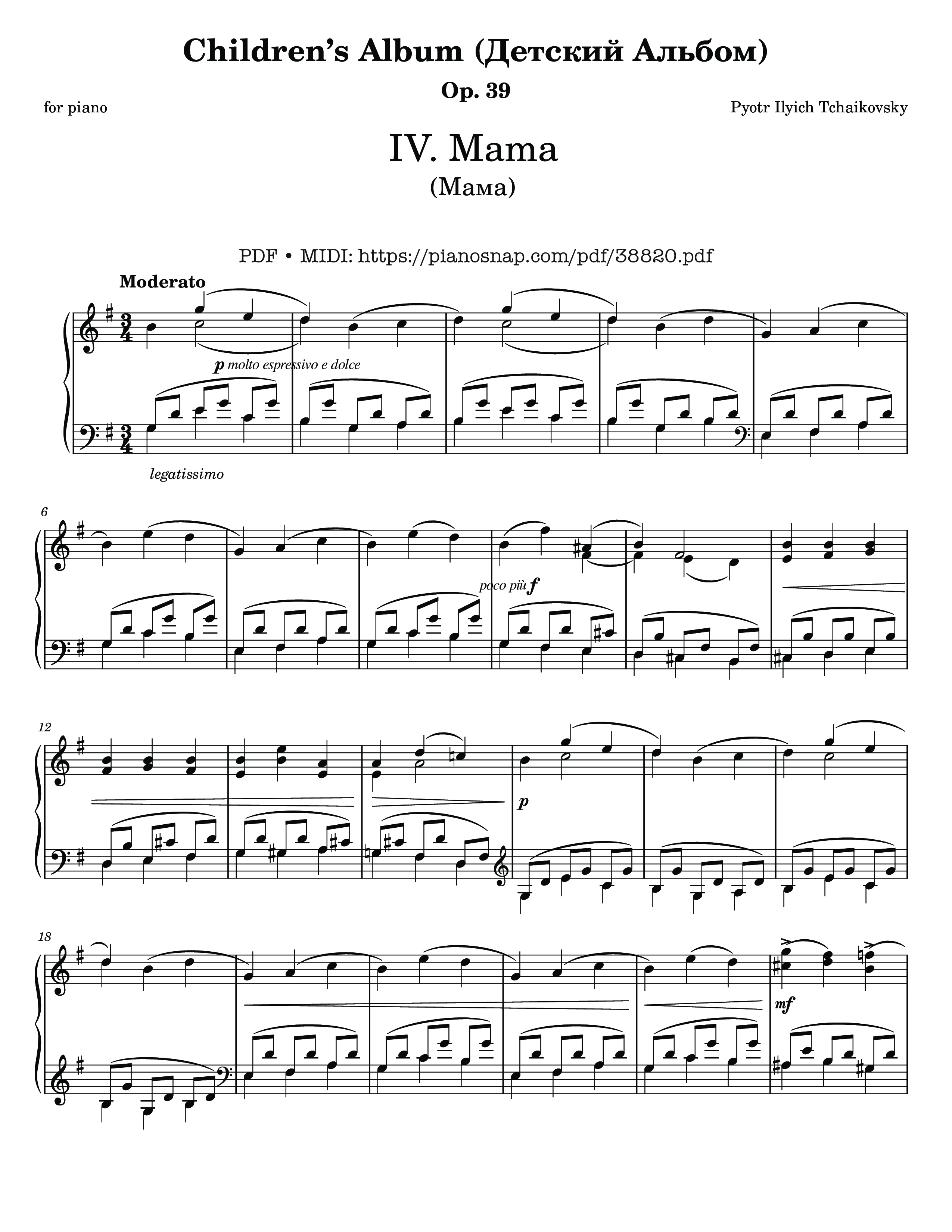 Trang 1 của Sheet nhạc PDF bài hát Mama, Children