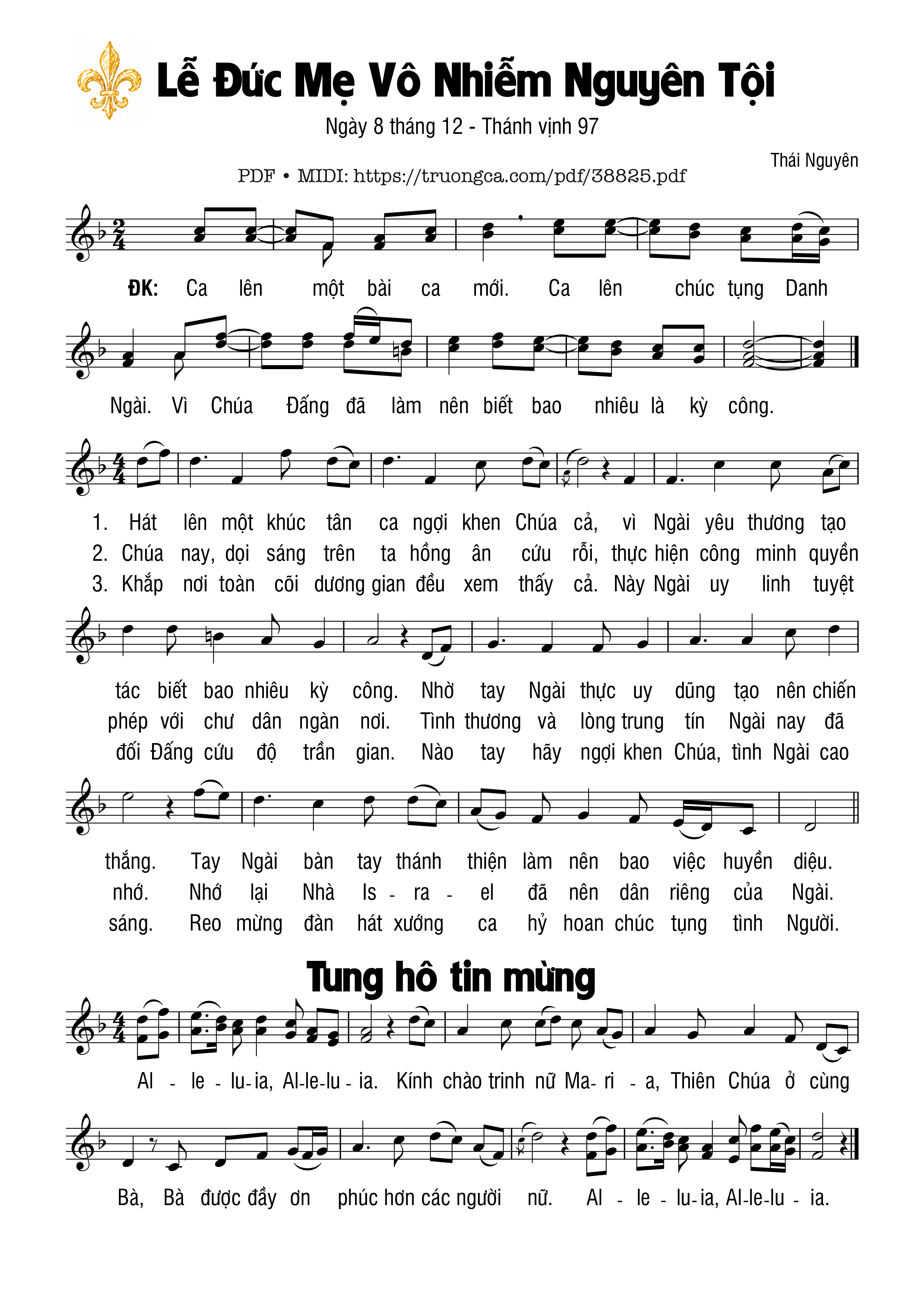 Ca lên một bài ca mới Ca lên chúc tụng Danh Ngài, Trang 1