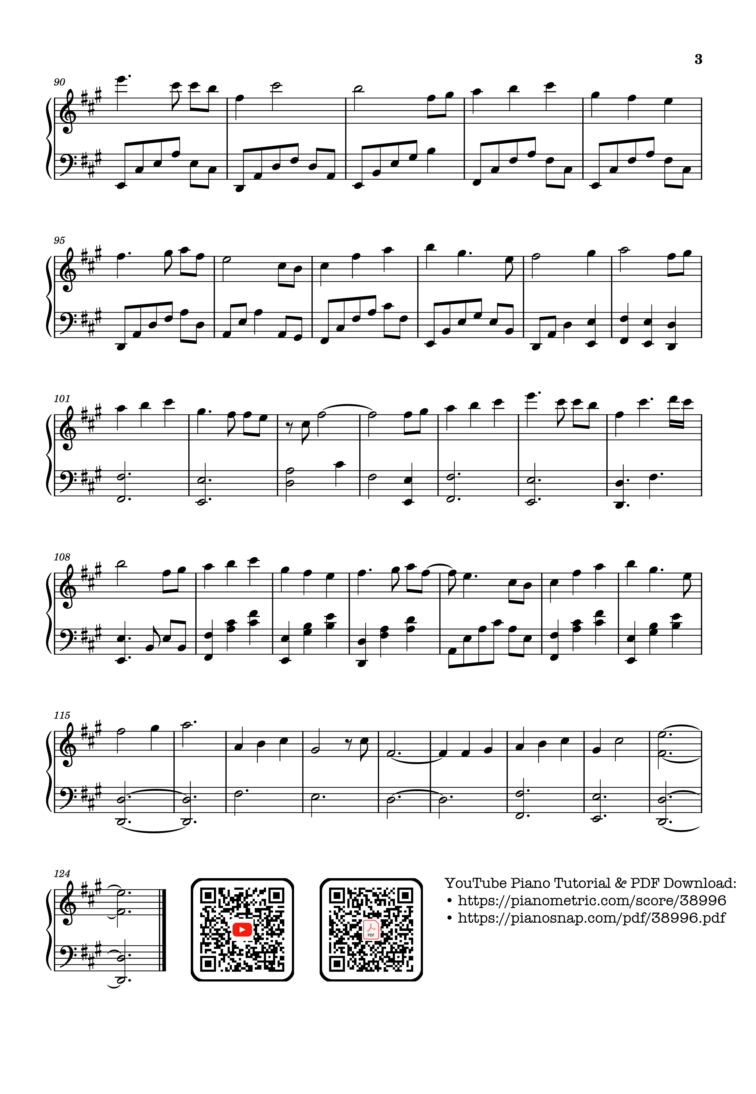 Trang 3 của Sheet nhạc PDF Piano bài hát 同道 – 兰香如故 Piano - 李佳薇