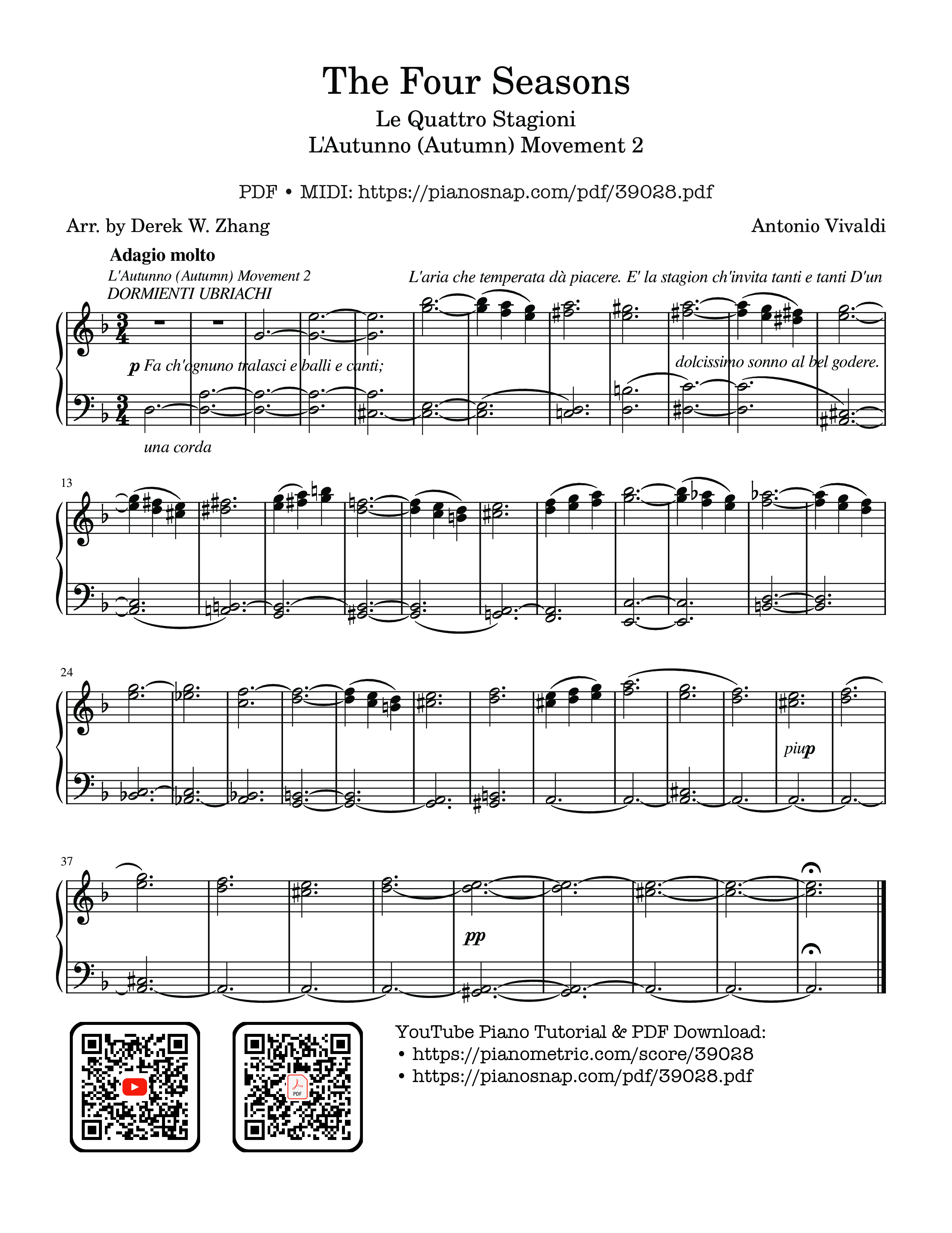 Trang 1 của Sheet nhạc PDF bài hát The Four Seasons - L