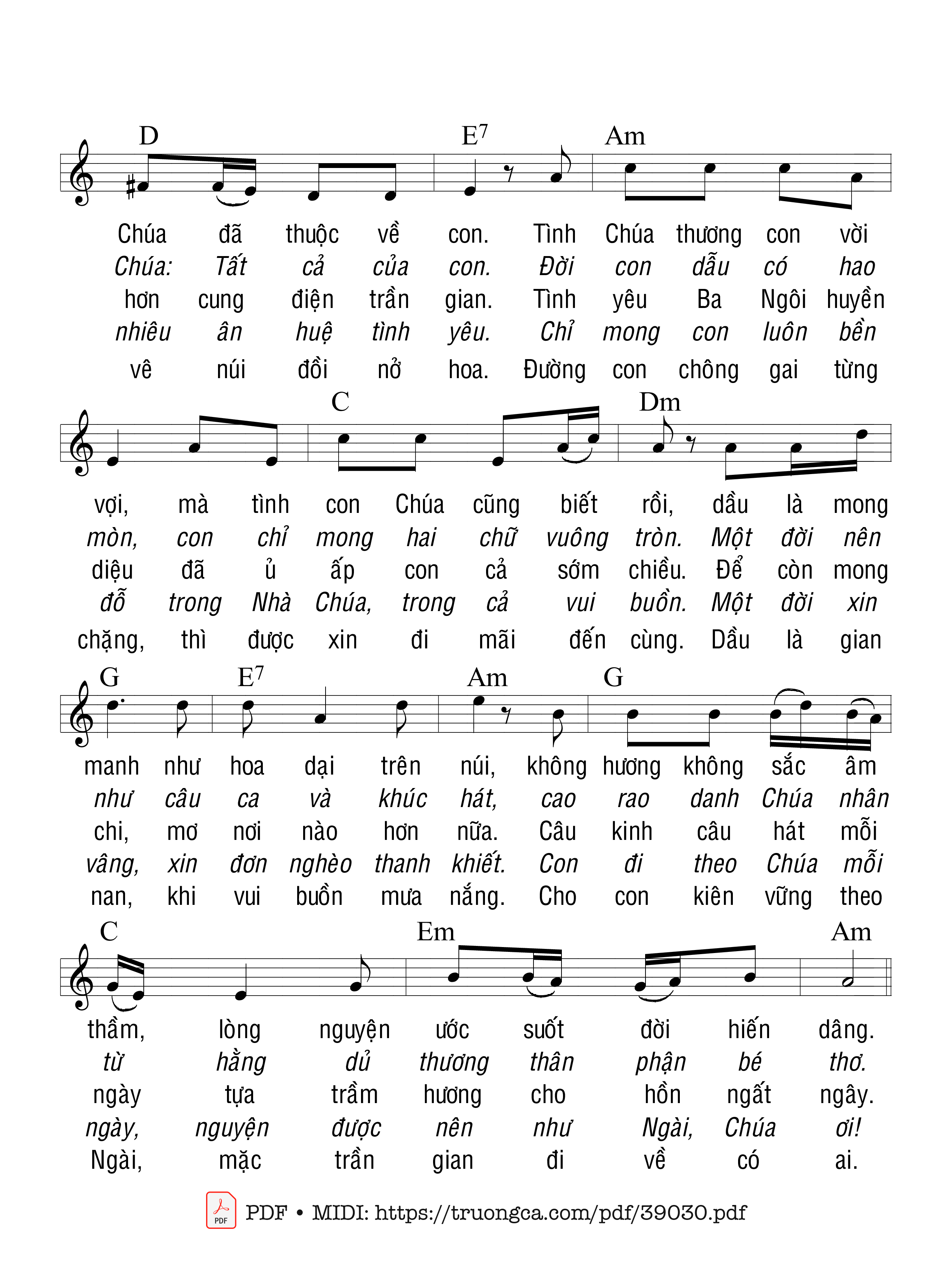 Trang 3 của Sheet nhạc PDF bài hát Có Một Điều - Ân Đức