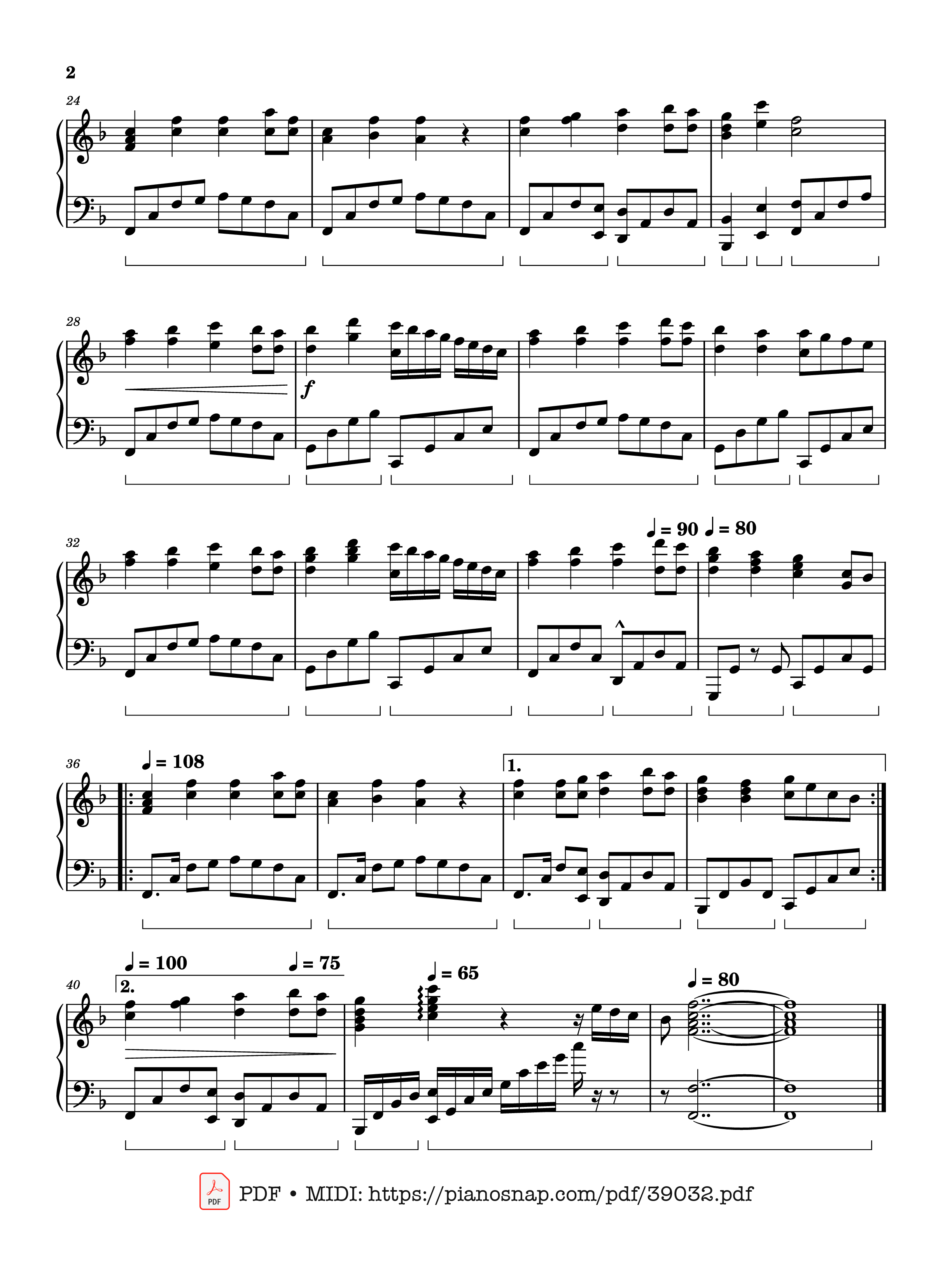 Trang 2 của Sheet nhạc PDF Piano bài hát He is Born, the Divine Christ Child Piano - Traditional