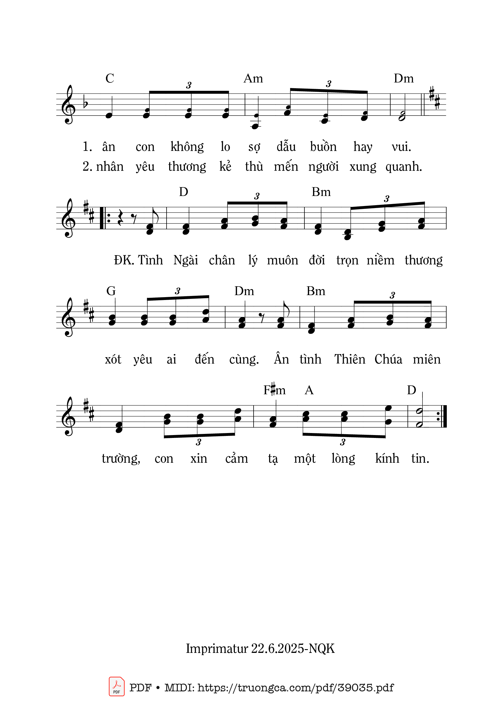 Trang 2 của Sheet nhạc PDF bài hát Tình Chúa Miên Trường - Mi Trầm