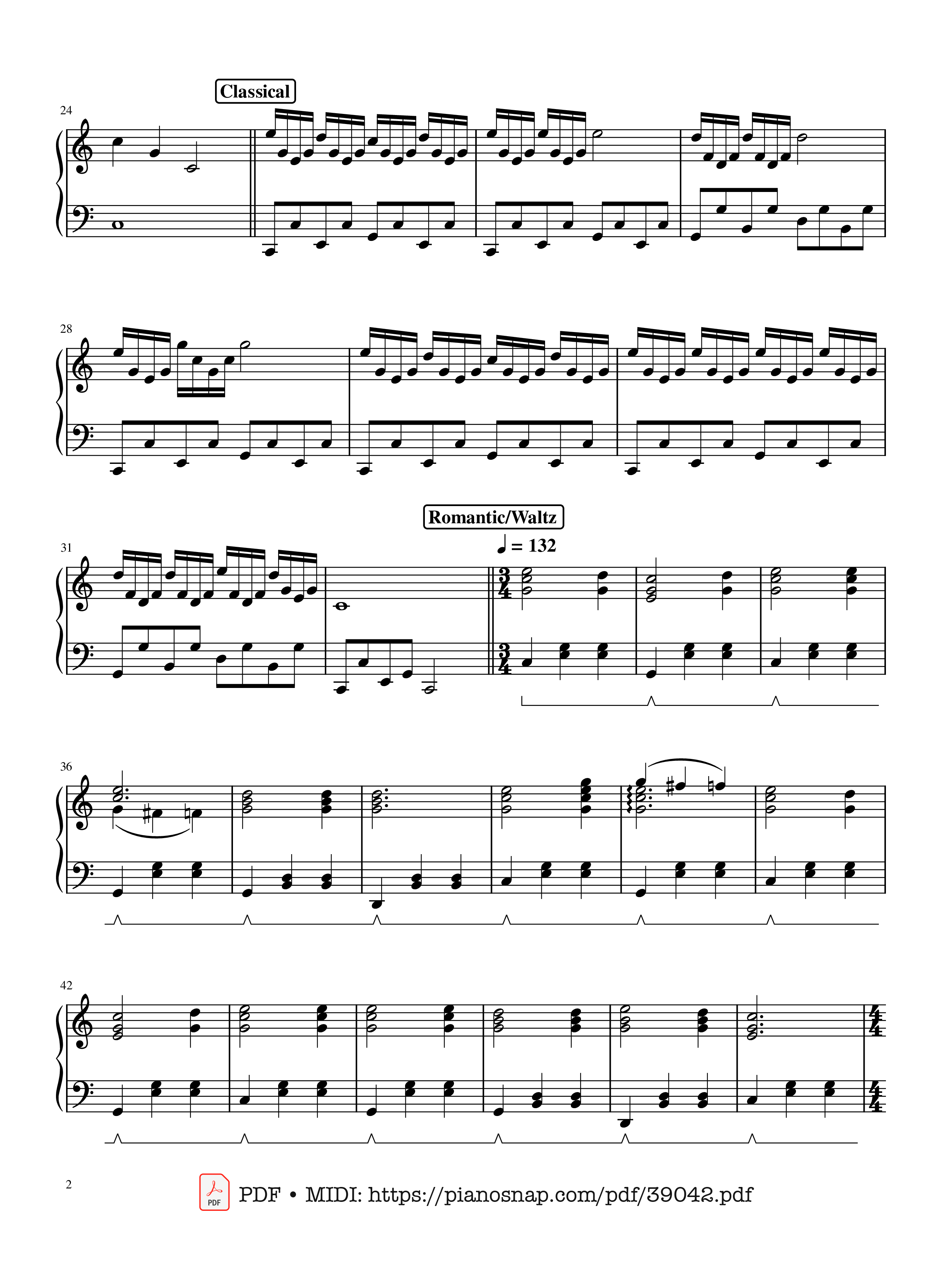 Trang 2 của Sheet nhạc PDF bài hát Mary had a Little Lamb - variations through time Piano - Words by Sarah Josepha Hale