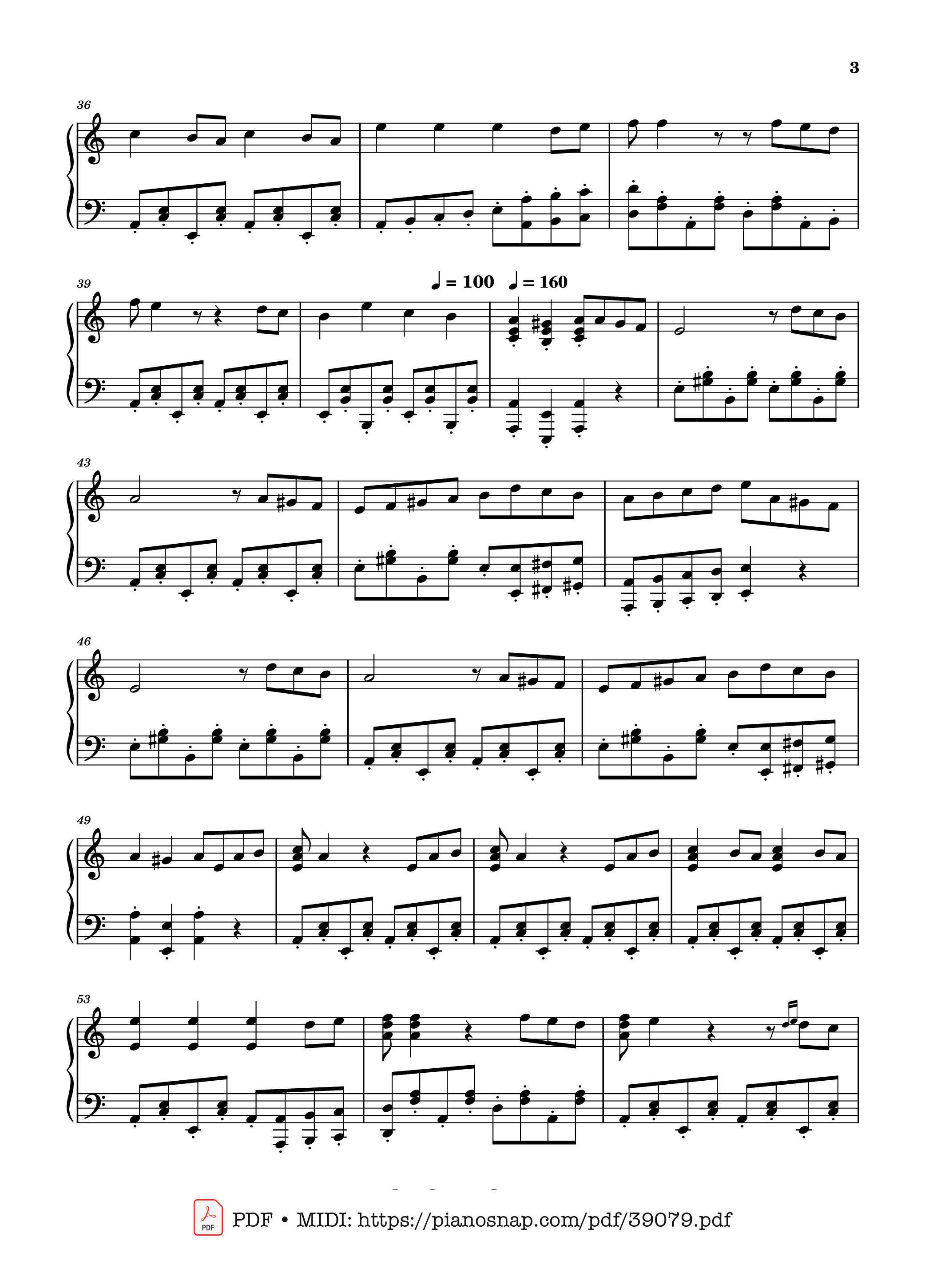 Trang 3 của Sheet nhạc PDF Piano bài hát Bella Ciao (La Casa de Papel) - Traditional