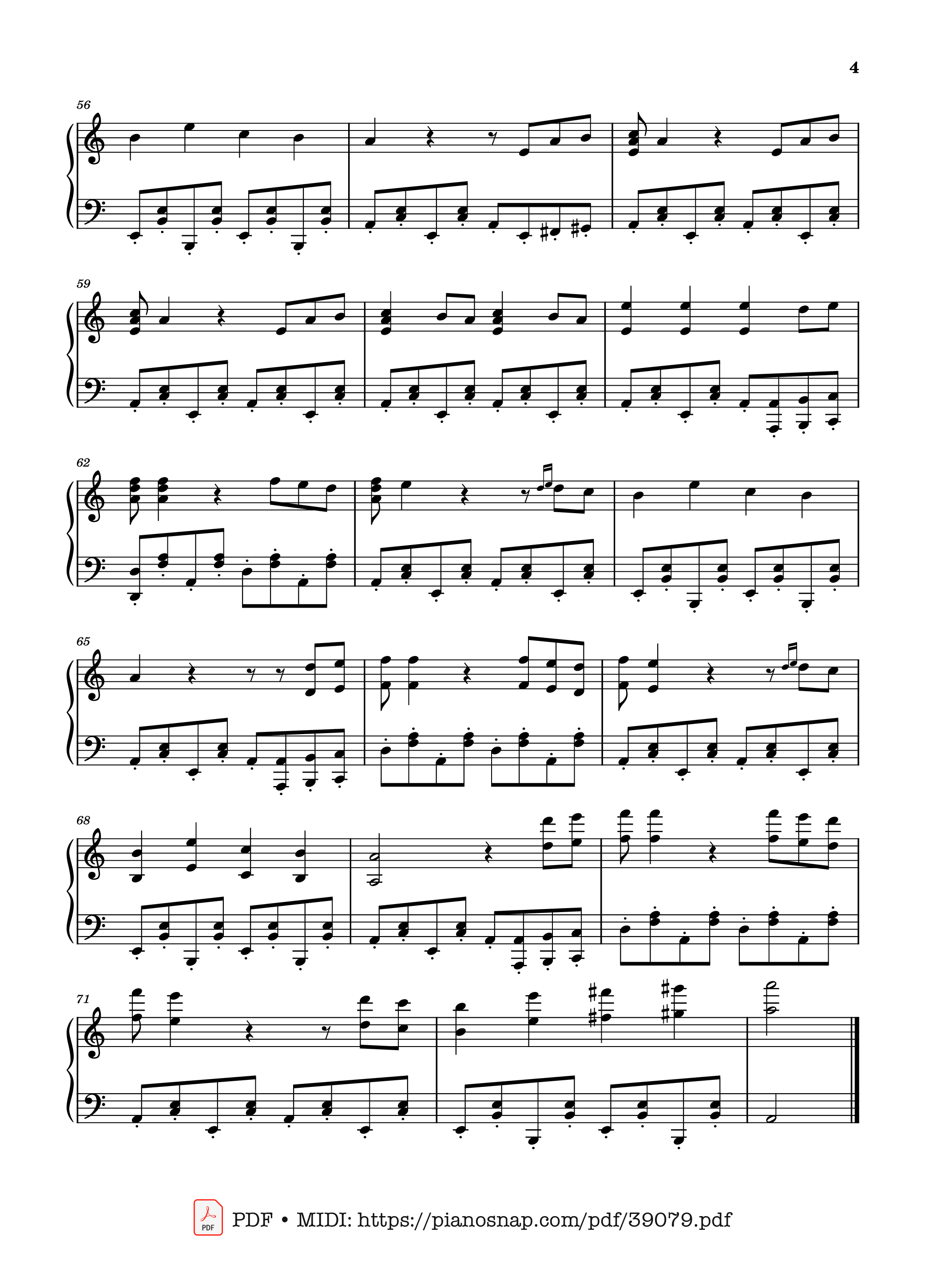 Trang 4 của Sheet nhạc PDF Piano bài hát Bella Ciao (La Casa de Papel) - Traditional