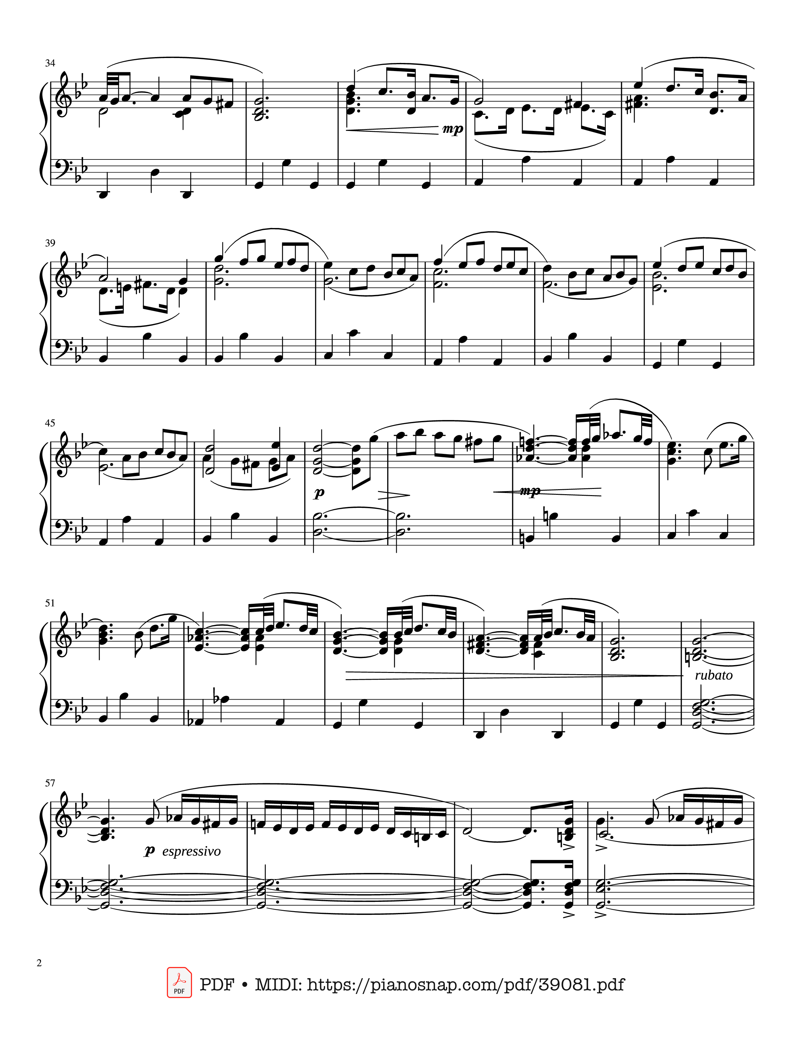 Trang 2 của Sheet nhạc PDF Piano bài hát Adagio Albinoni (in G minor) - For Solo Piano - Albinoni