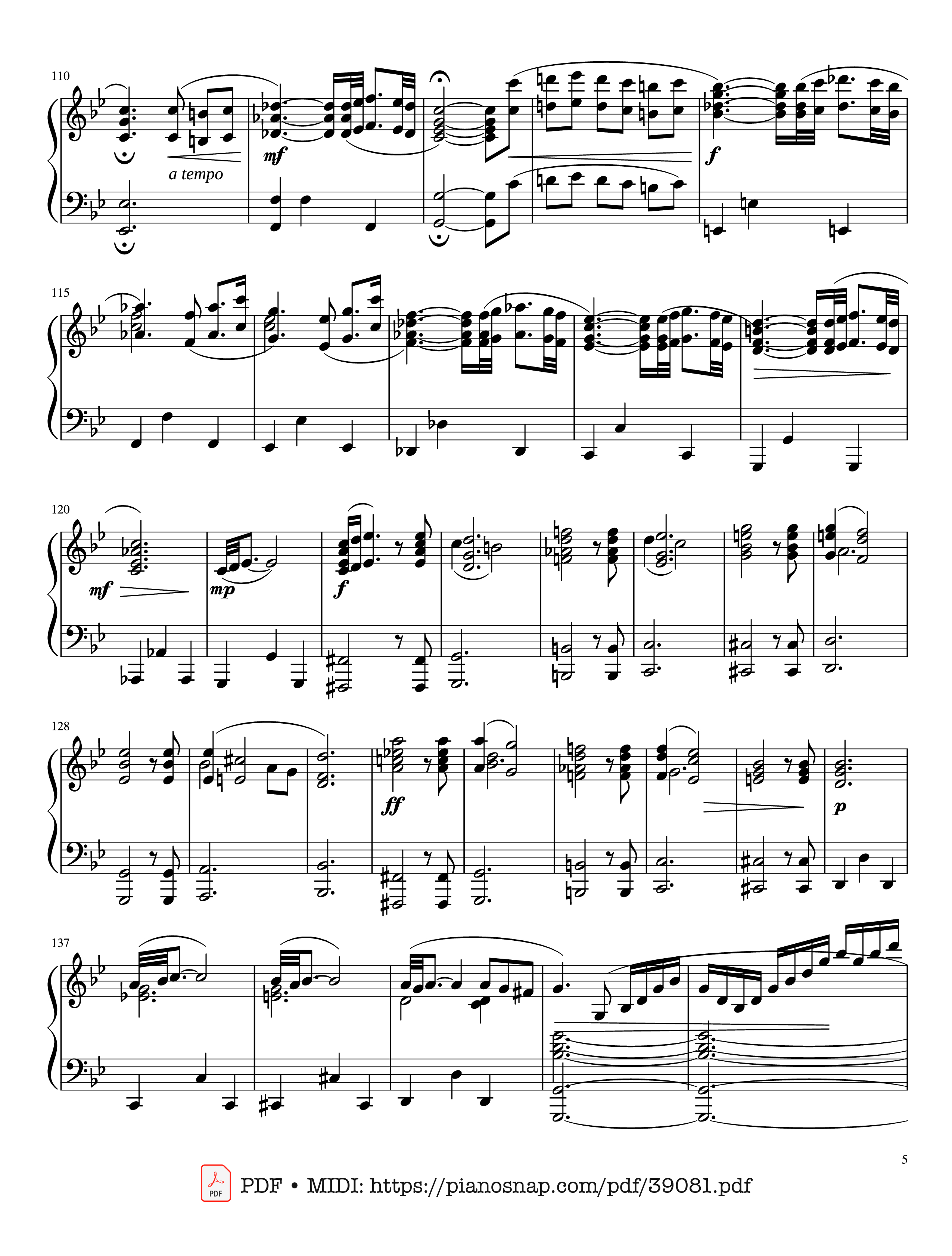 Trang 5 của Sheet nhạc PDF Piano bài hát Adagio Albinoni (in G minor) - For Solo Piano - Albinoni