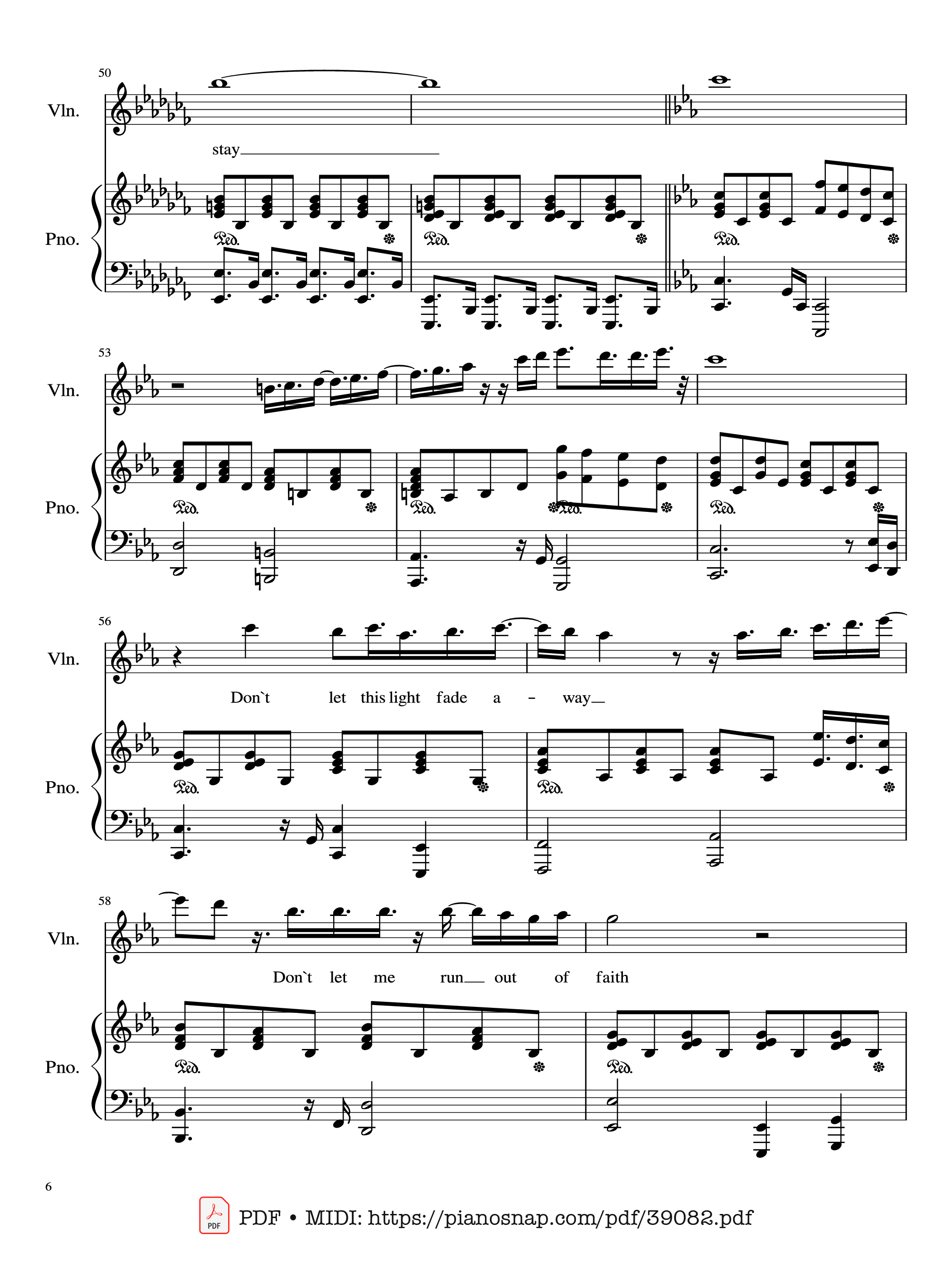 Trang 6 của Sheet nhạc PDF Piano bài hát Adagio (Lara Fabian) Violin & Piano - Albinoni