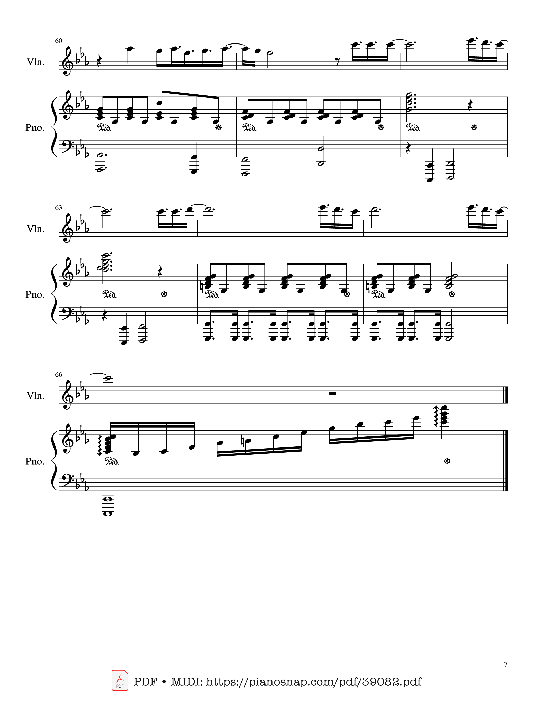 Trang 7 của Sheet nhạc PDF Piano bài hát Adagio (Lara Fabian) Violin & Piano - Albinoni