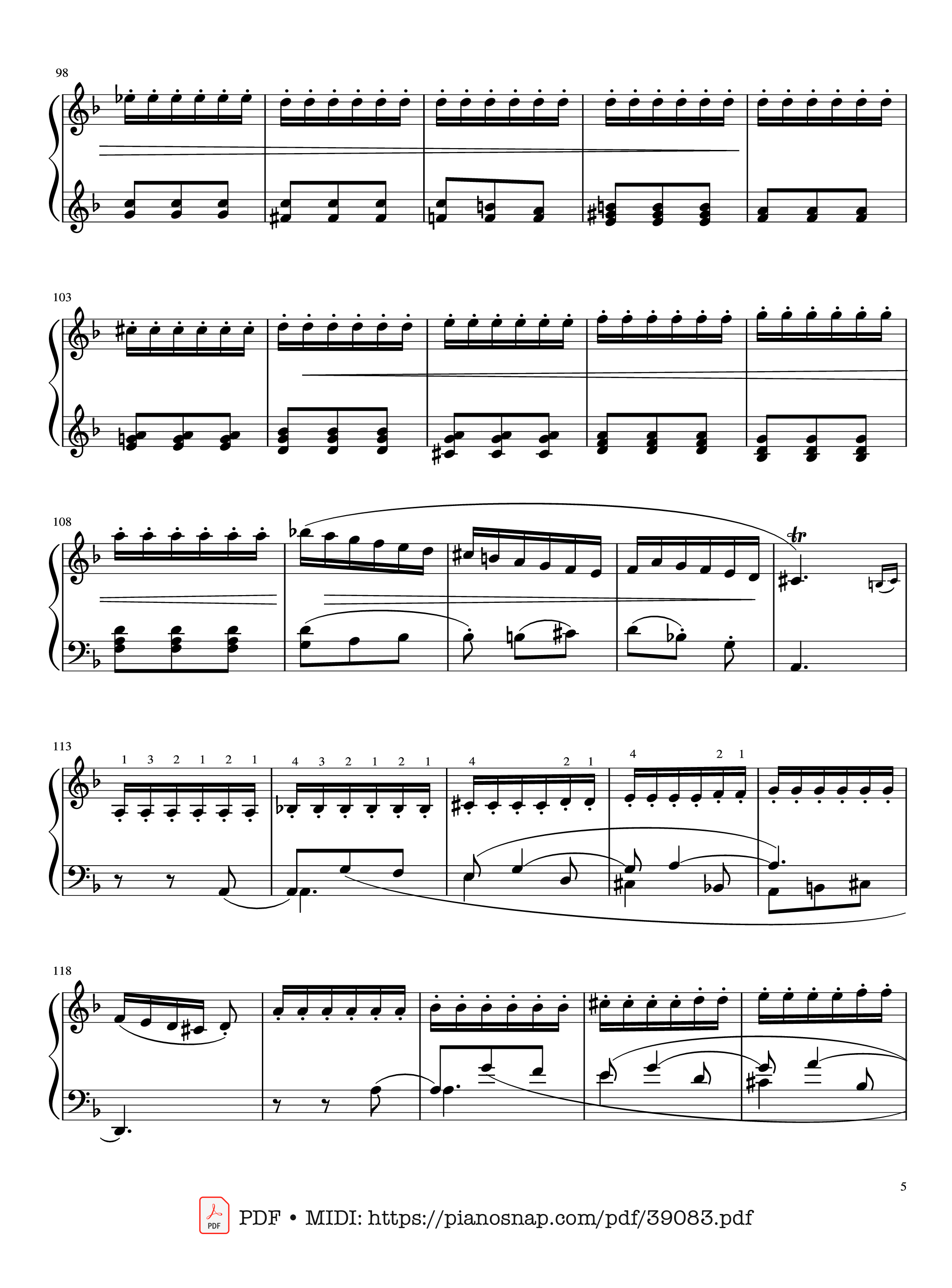 Trang 5 của Sheet nhạc PDF Piano bài hát Sonata in D minor, K.141, Domenico Scarlatti - Domenico Scarlatti