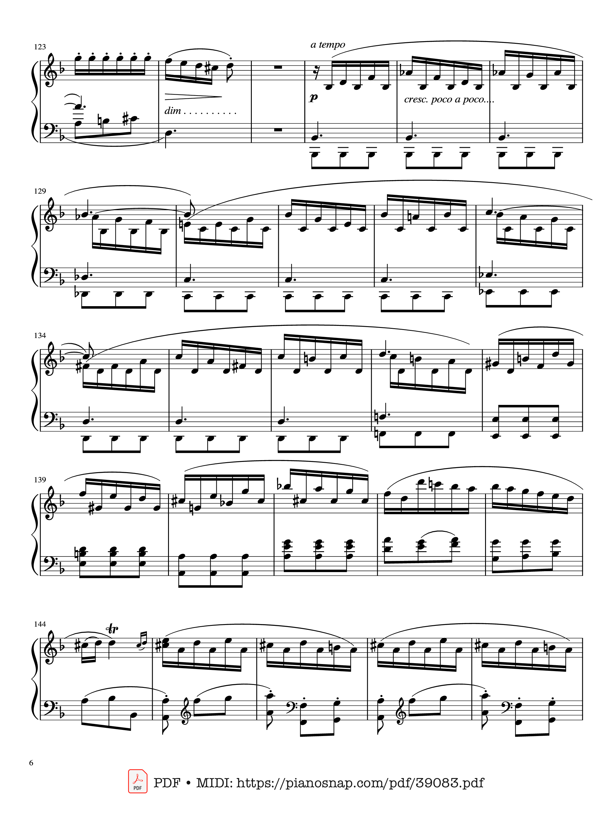 Trang 6 của Sheet nhạc PDF Piano bài hát Sonata in D minor, K.141, Domenico Scarlatti - Domenico Scarlatti