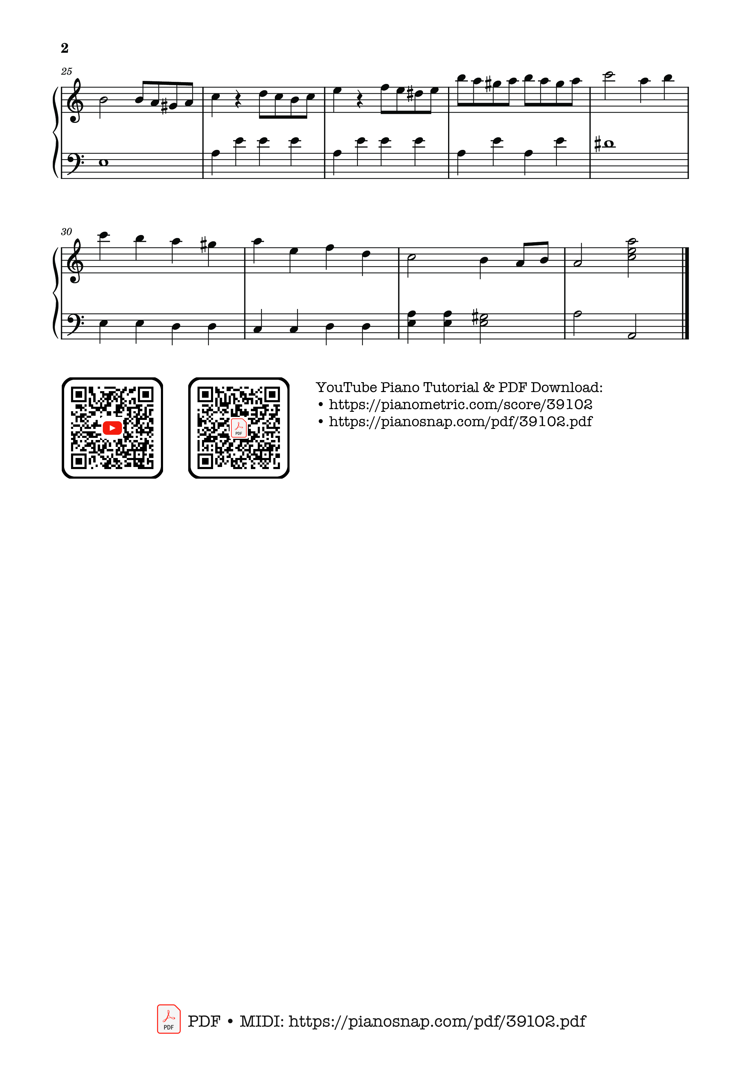 Trang 2 của Sheet nhạc PDF Piano bài hát Rondo Alla Turca - Turkish March EASY version - Wolfgang Amadeus Mozart