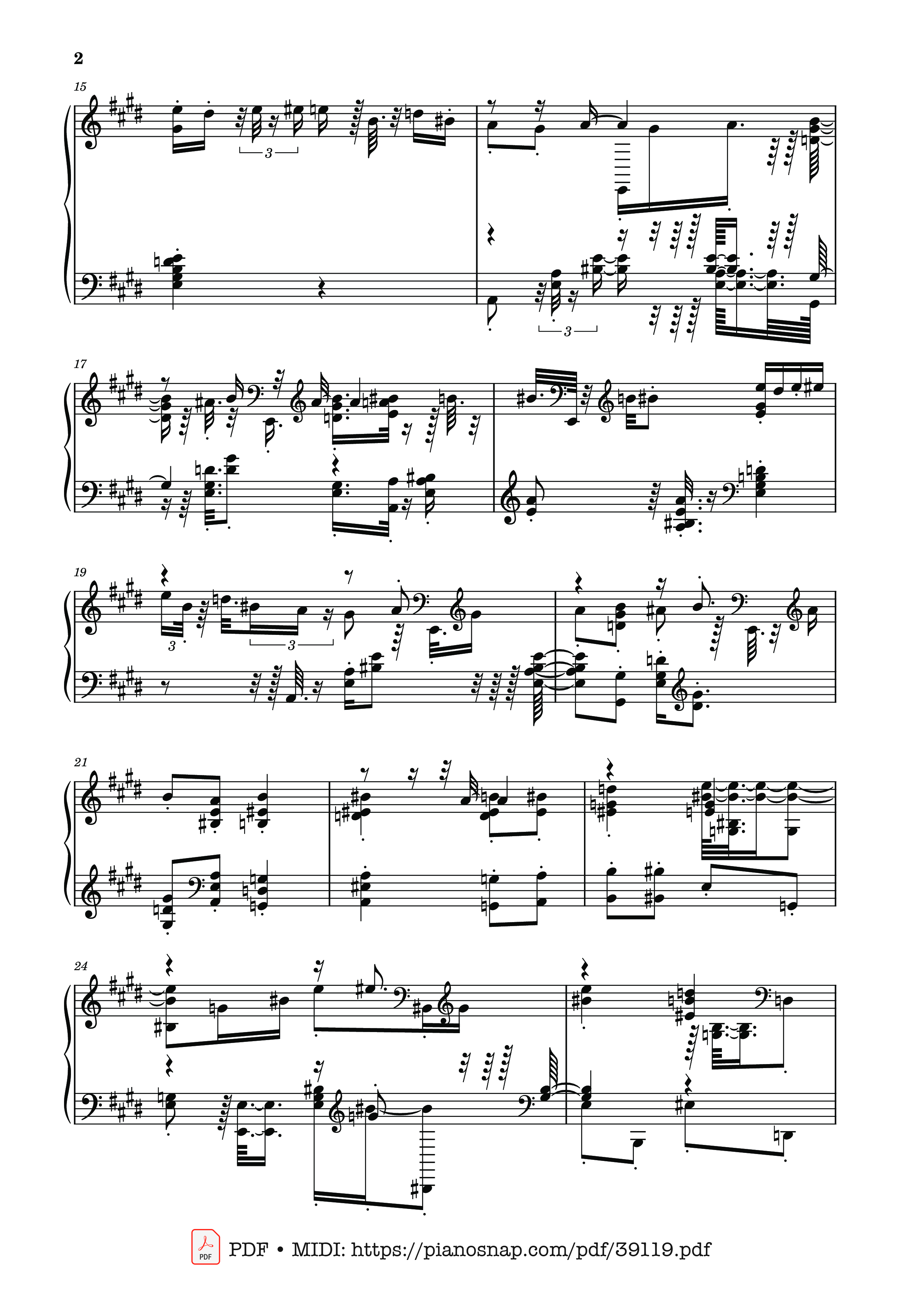 Trang 2 của Sheet nhạc PDF bài hát Fur Elise - Ragtime Version - Ludwig van Beethoven