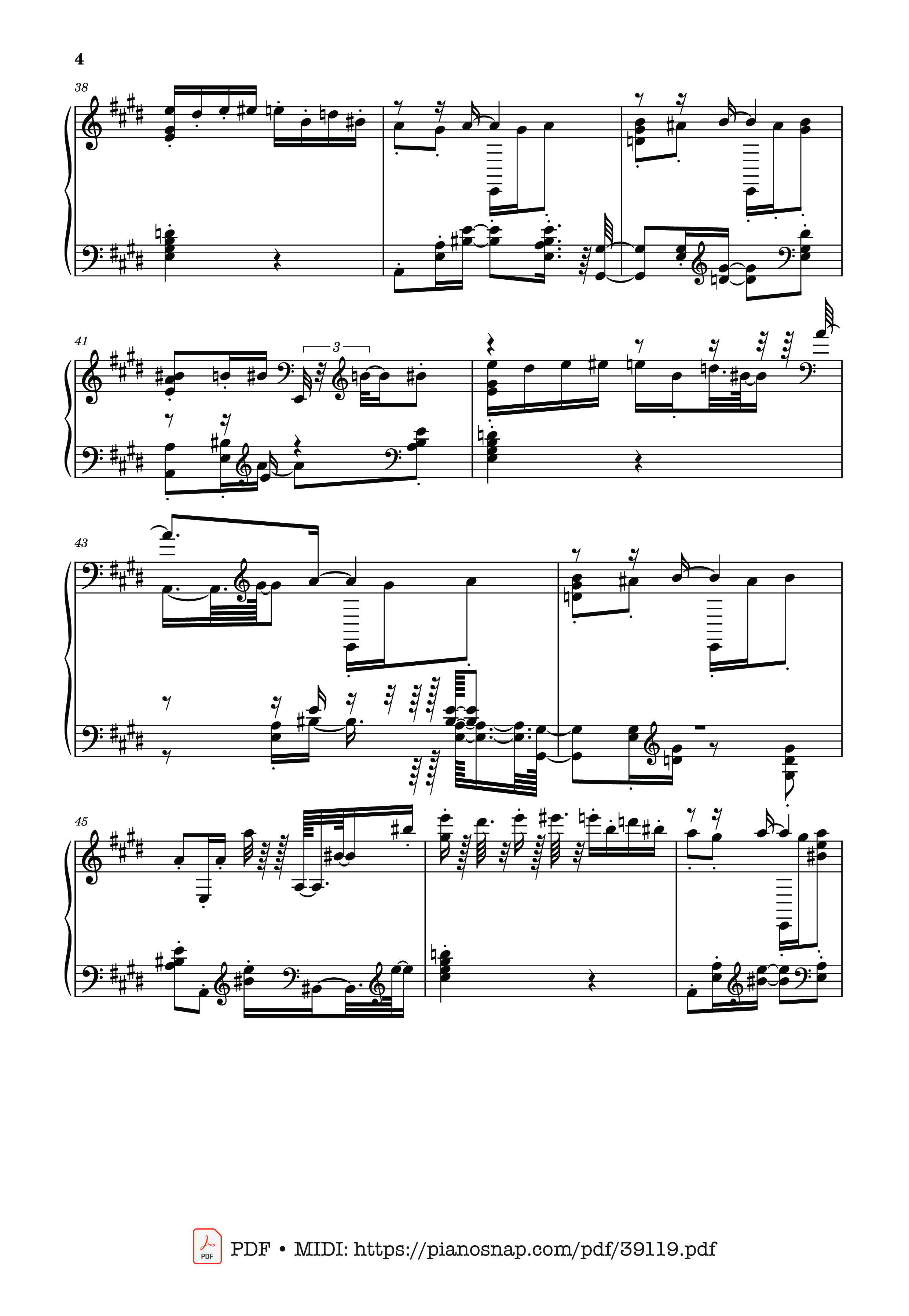 Trang 4 của Sheet nhạc PDF bài hát Fur Elise - Ragtime Version - Ludwig van Beethoven