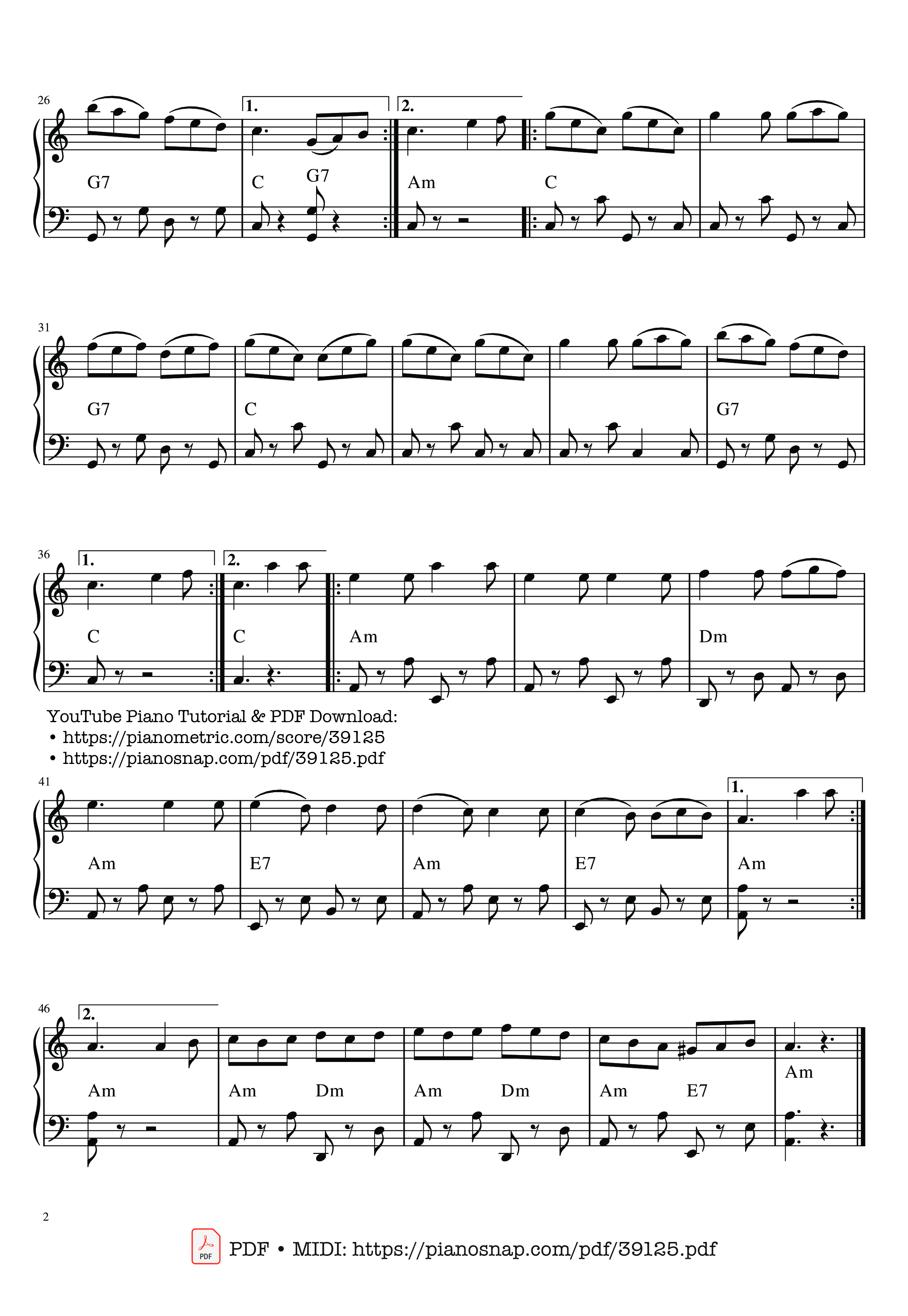 Trang 2 của Sheet nhạc PDF Piano bài hát Tarantella Napoletana Piano - Traditional Italian