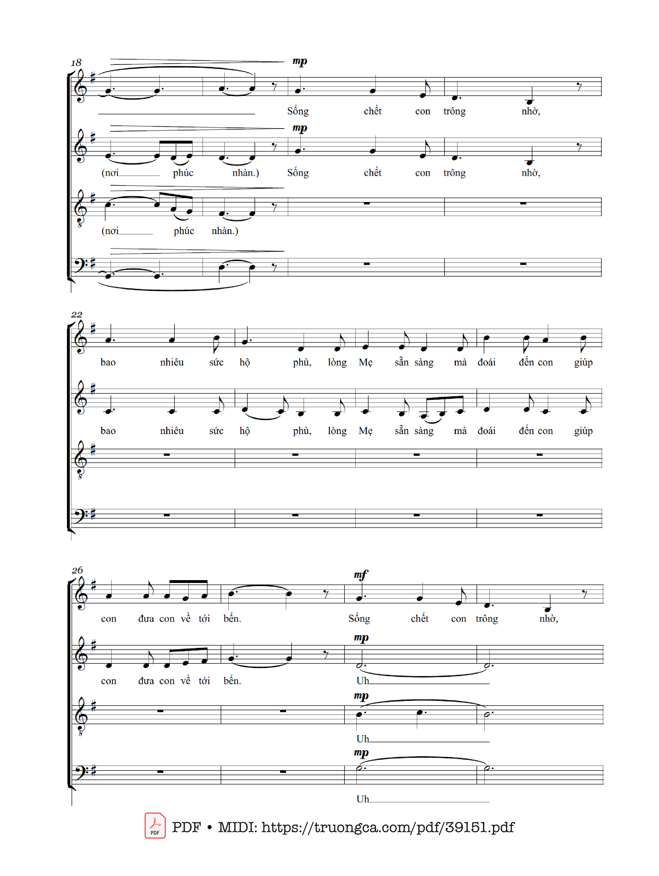 Trang 2 của Sheet nhạc PDF bài hát Sao biển - 4 bè (STAB) - Tâm Bảo