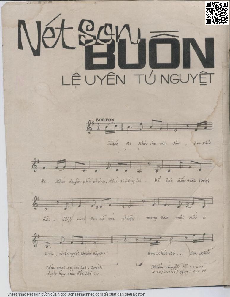 Trang 2 của Sheet nhạc PDF bài hát Nét son buồn - Ngọc Sơn